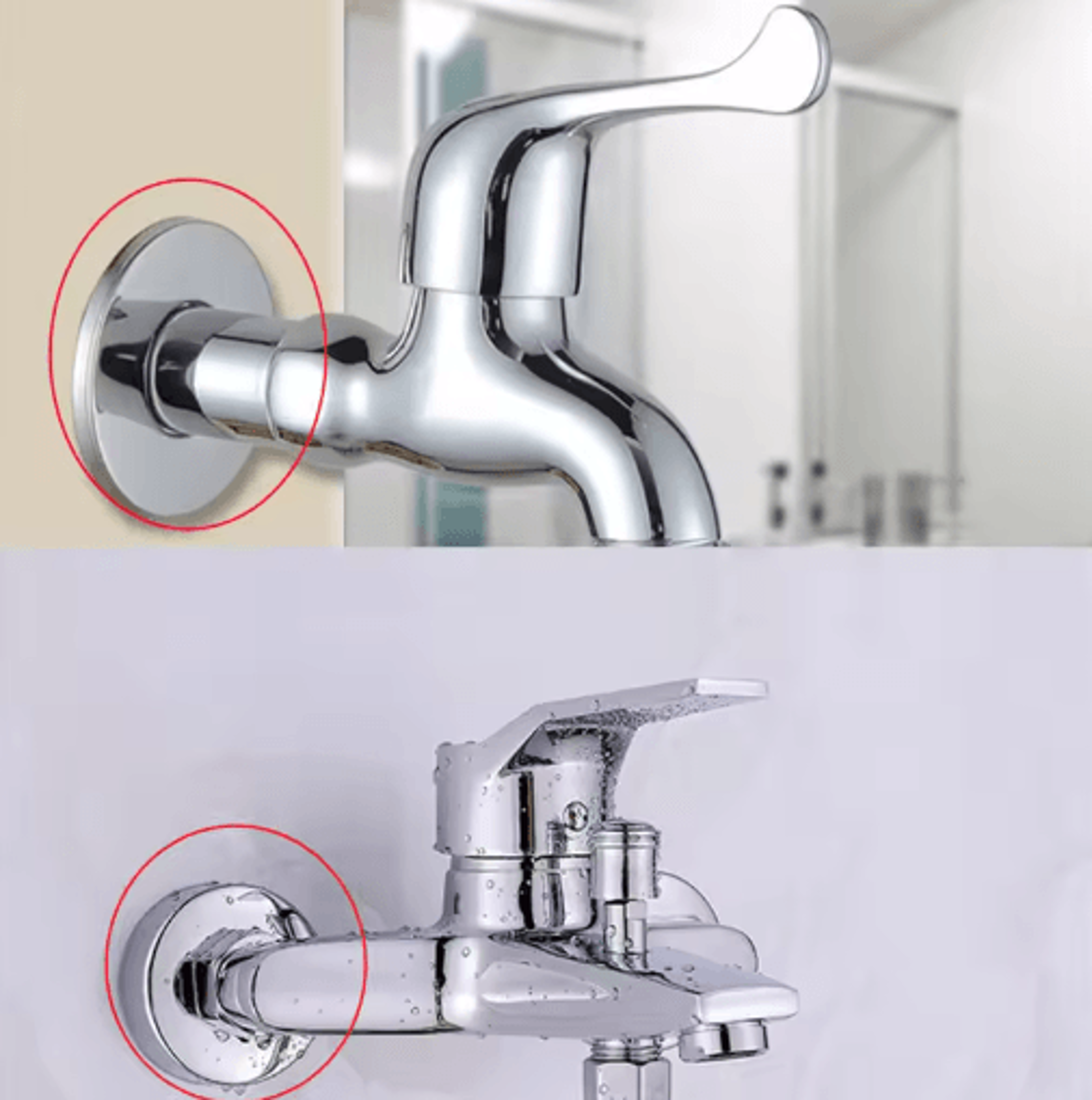 2PCS Stainless Steel Faucet Pipe Connectors  Heightened Decorative Valve Covers 28