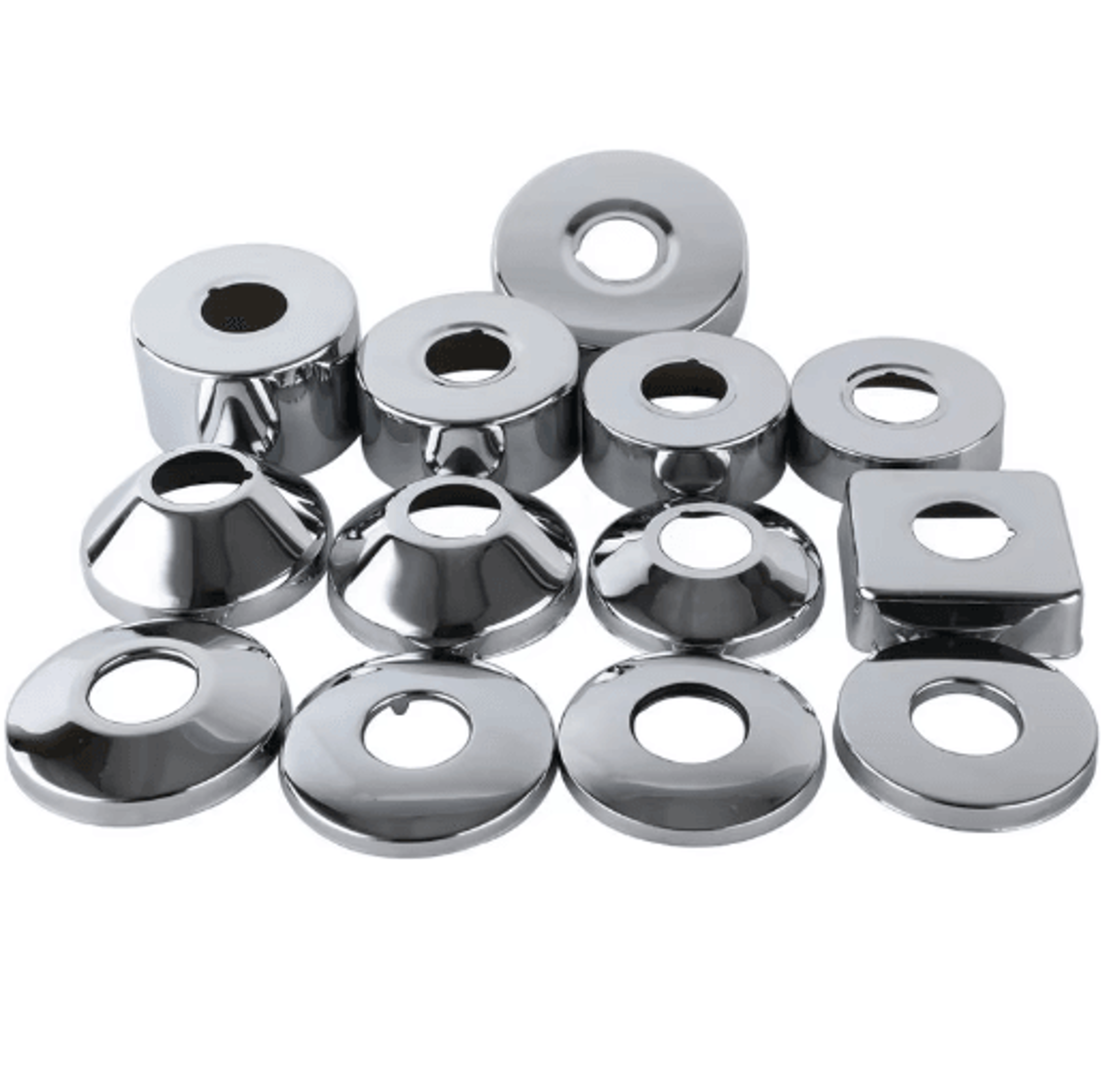 2PCS Stainless Steel Faucet Pipe Connectors  Heightened Decorative Valve Covers 24