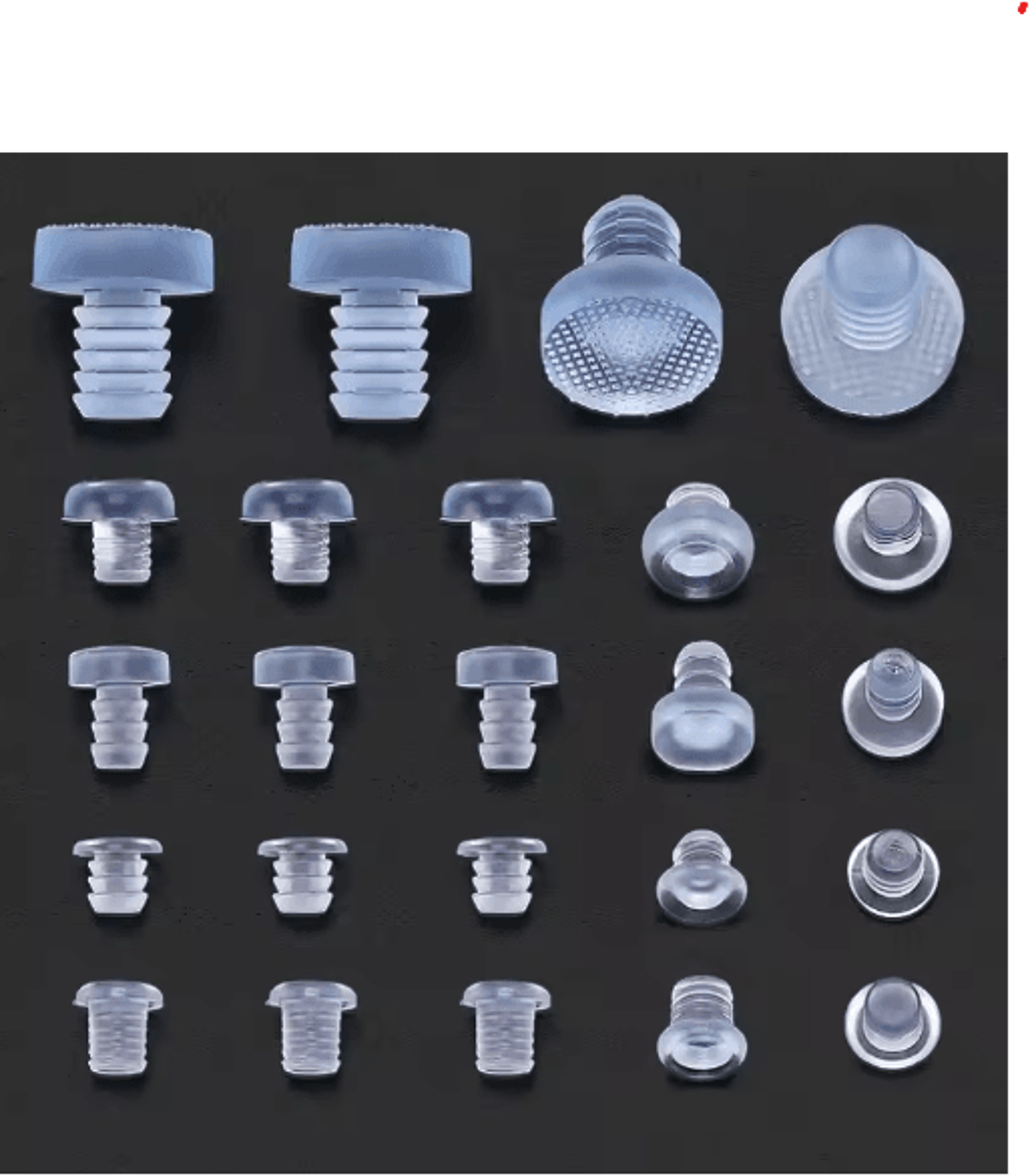 20PCS Transparent Rubber Cabinet Bumpers  AntiCollision Hole Plugs 9
