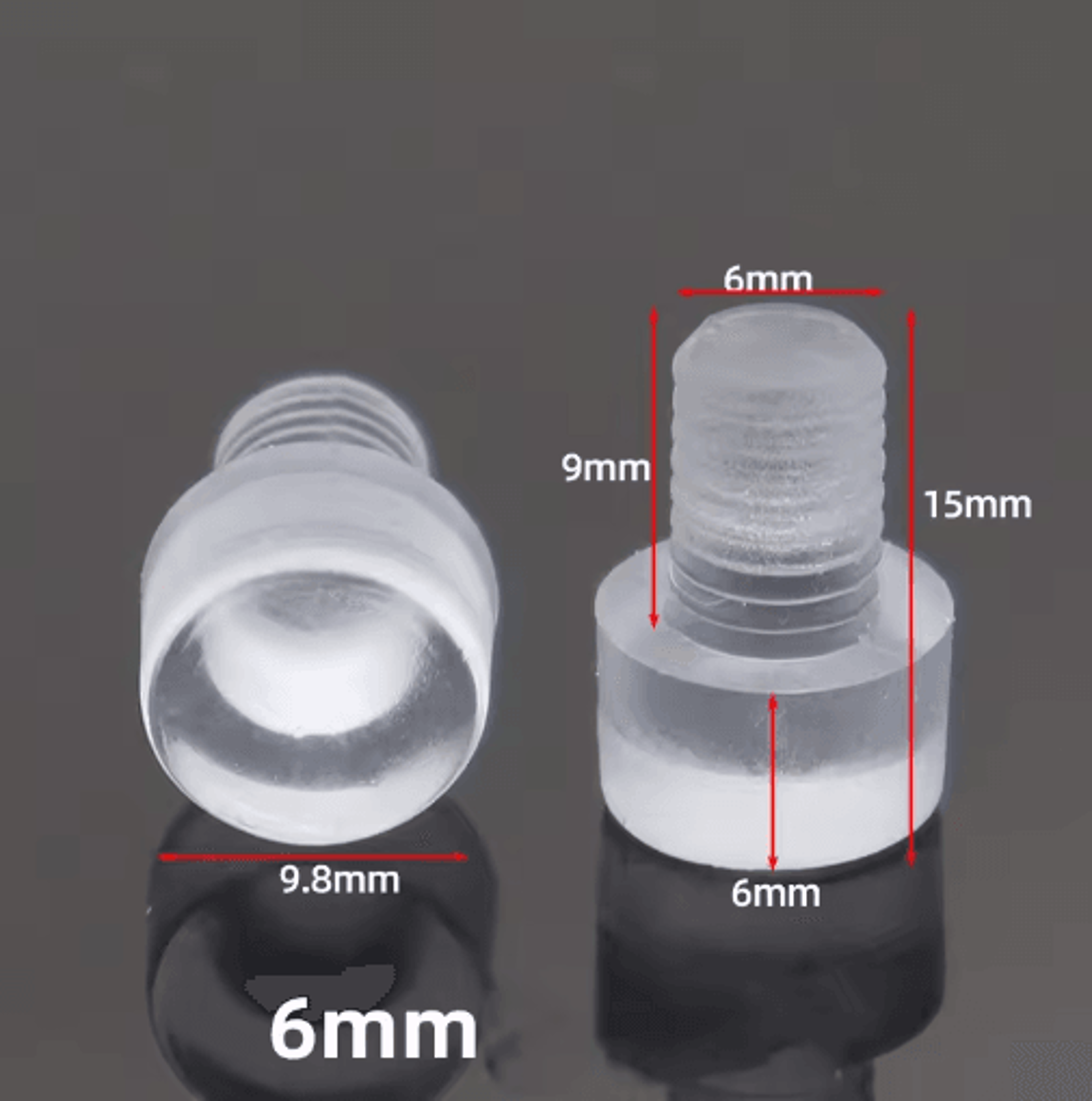 20PCS Transparent Rubber Cabinet Bumpers  AntiCollision Hole Plugs 1