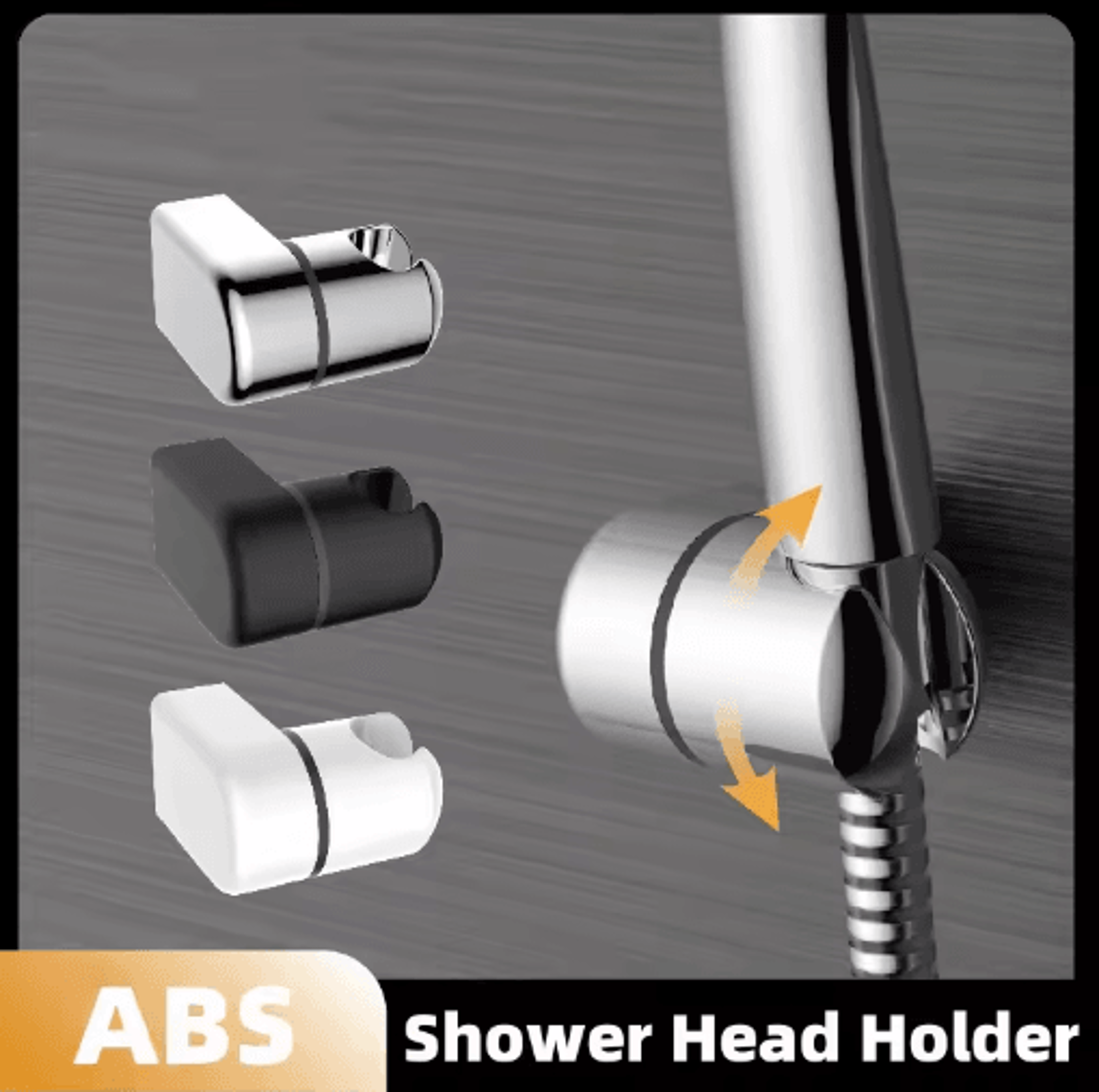 adjustable hand shower head holder – rotating shower rail bracket