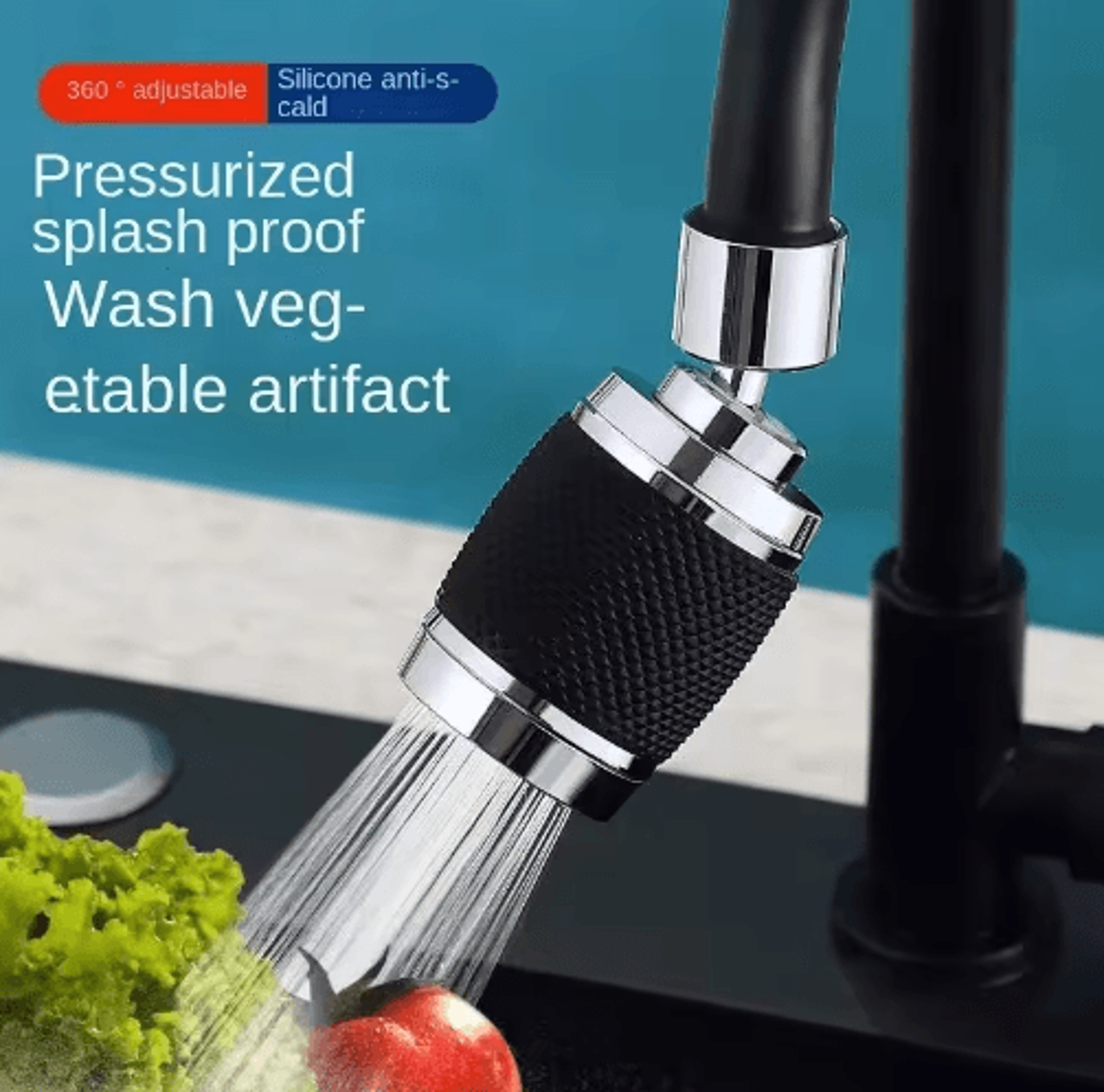 3-mode 360° rotating faucet extender – adjustable kitchen tap nozzle