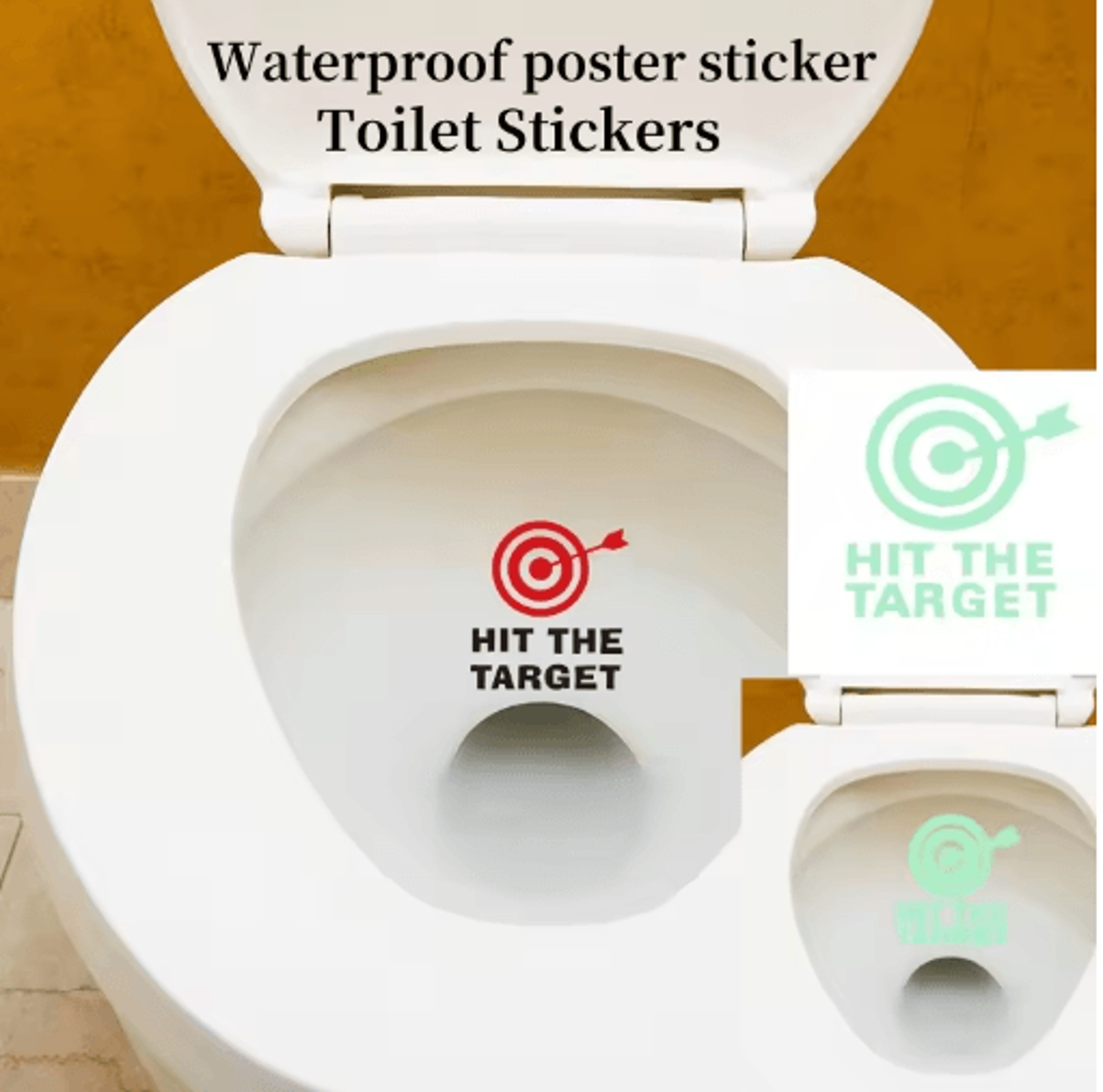 glow-in-the-dark toilet sticker – waterproof self-adhesive bathroom sign
