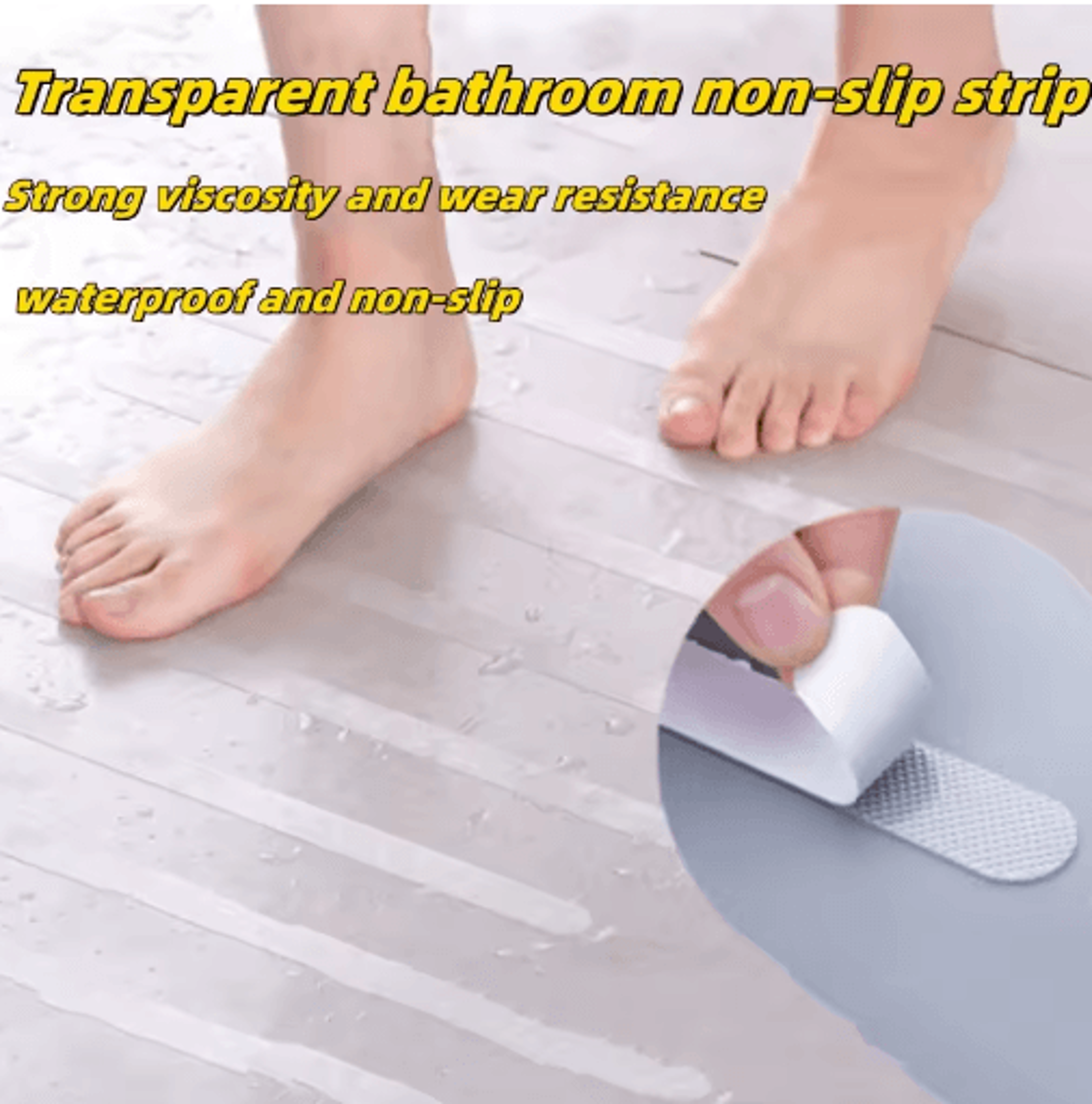 24pcs transparent anti-slip shower strips – bathtub & stair grip stickers