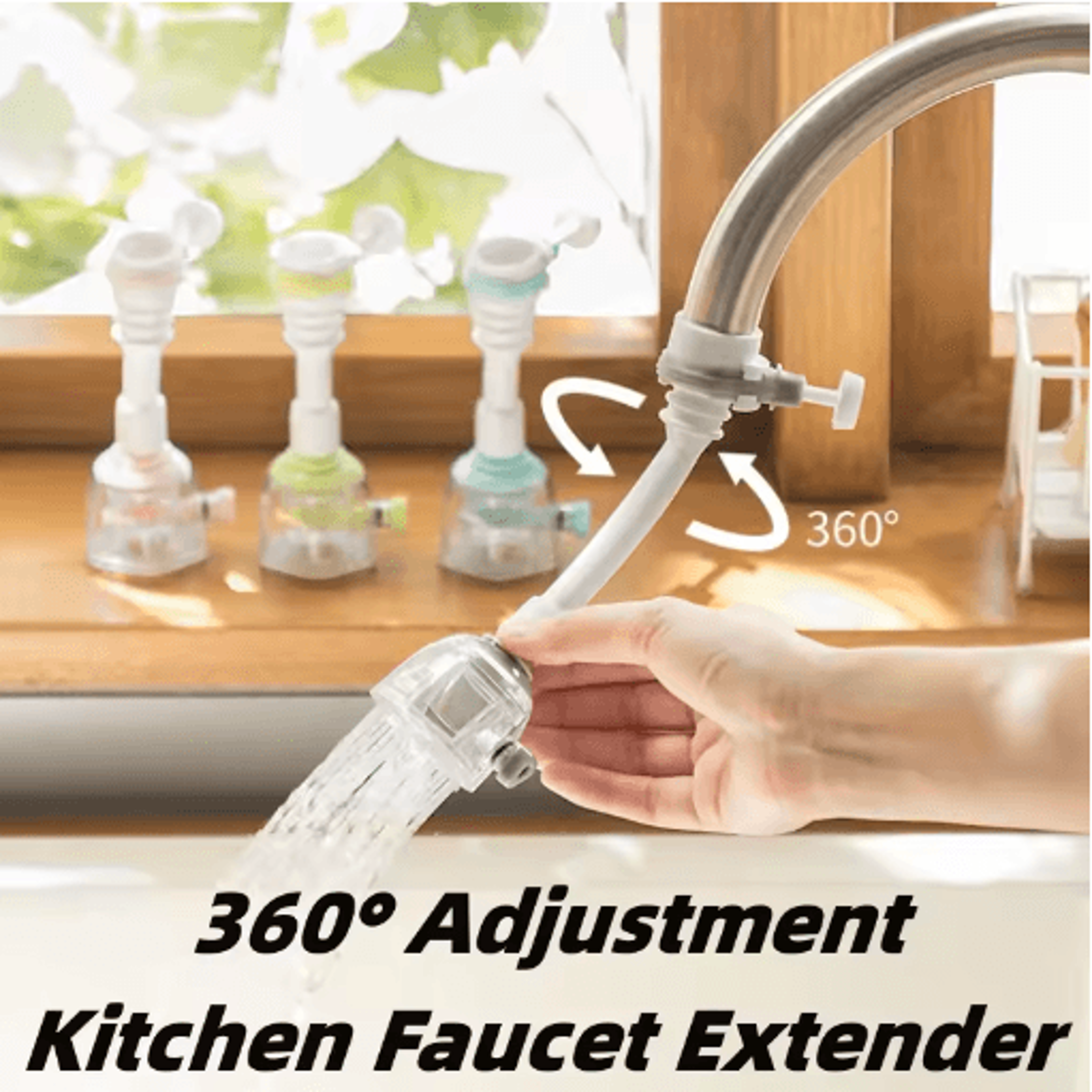 360° rotating faucet extender – dual-mode filter sprayer nozzle