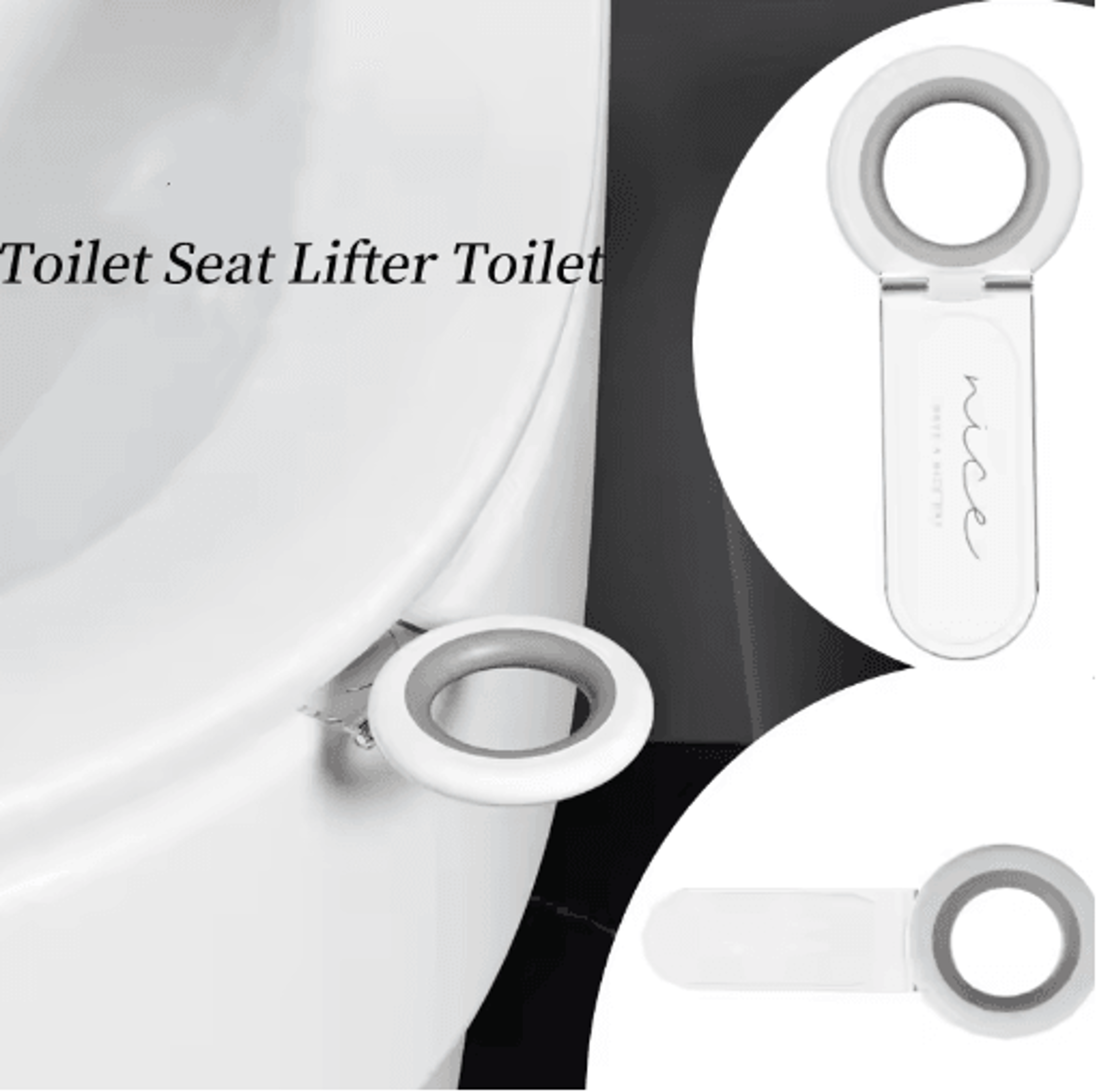 toilet lid lifter handle – no-touch ring seat lifting accessory