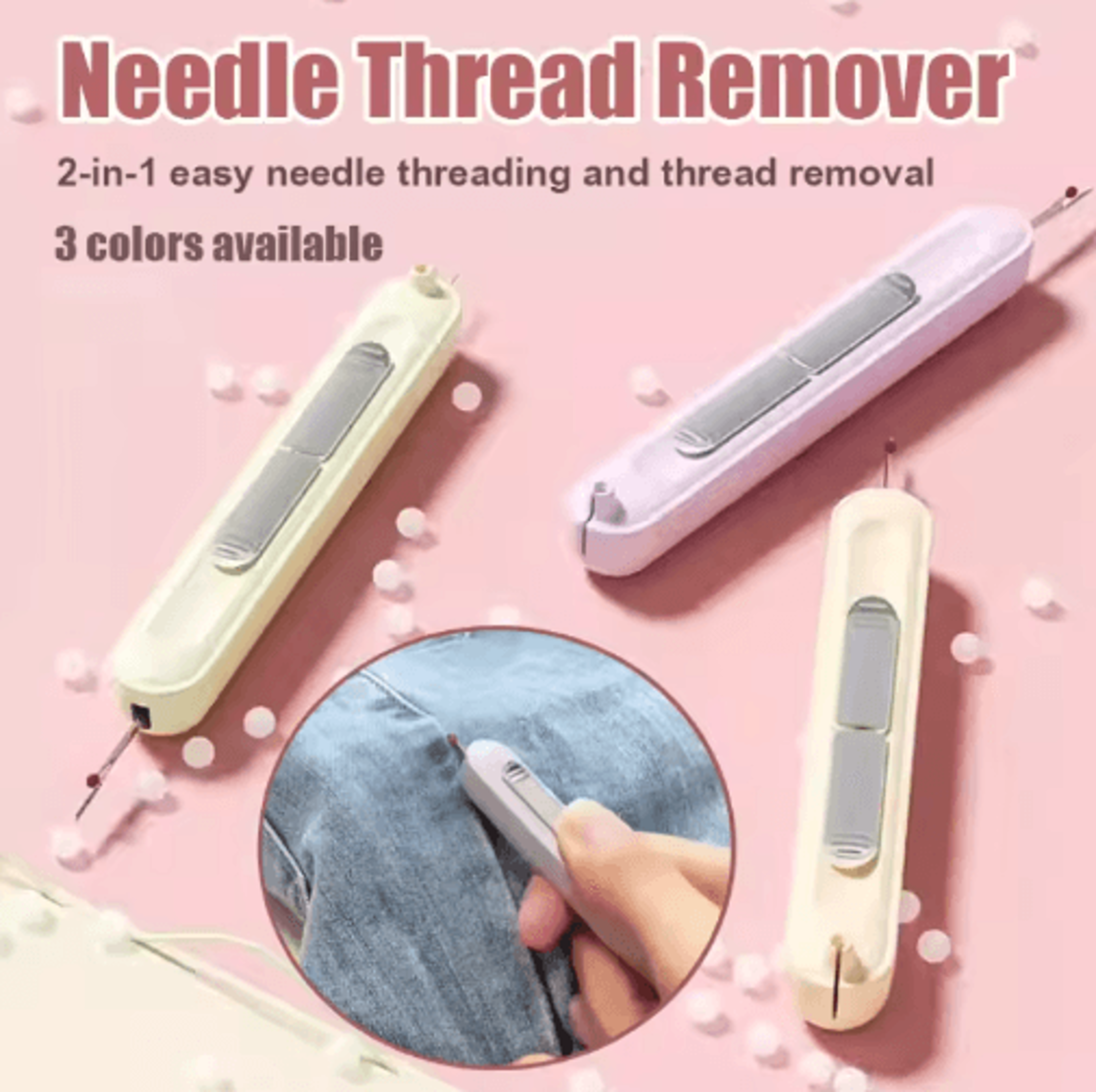 2-in-1 needle threader & seam ripper – easy hand sewing tool
