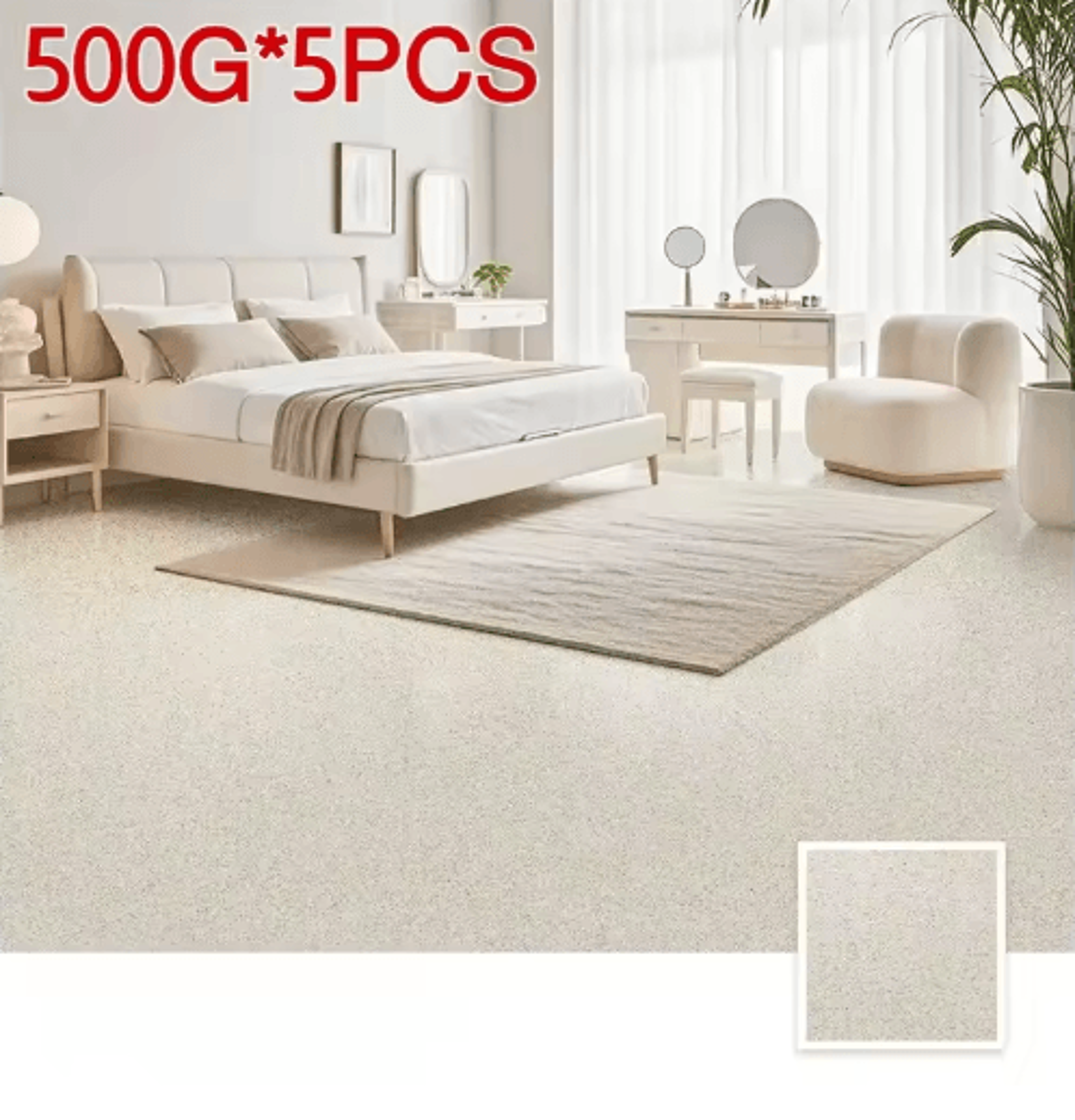 500g SelfLeveling Epoxy Floor Paint  Marble Effect Waterproof Coating 9