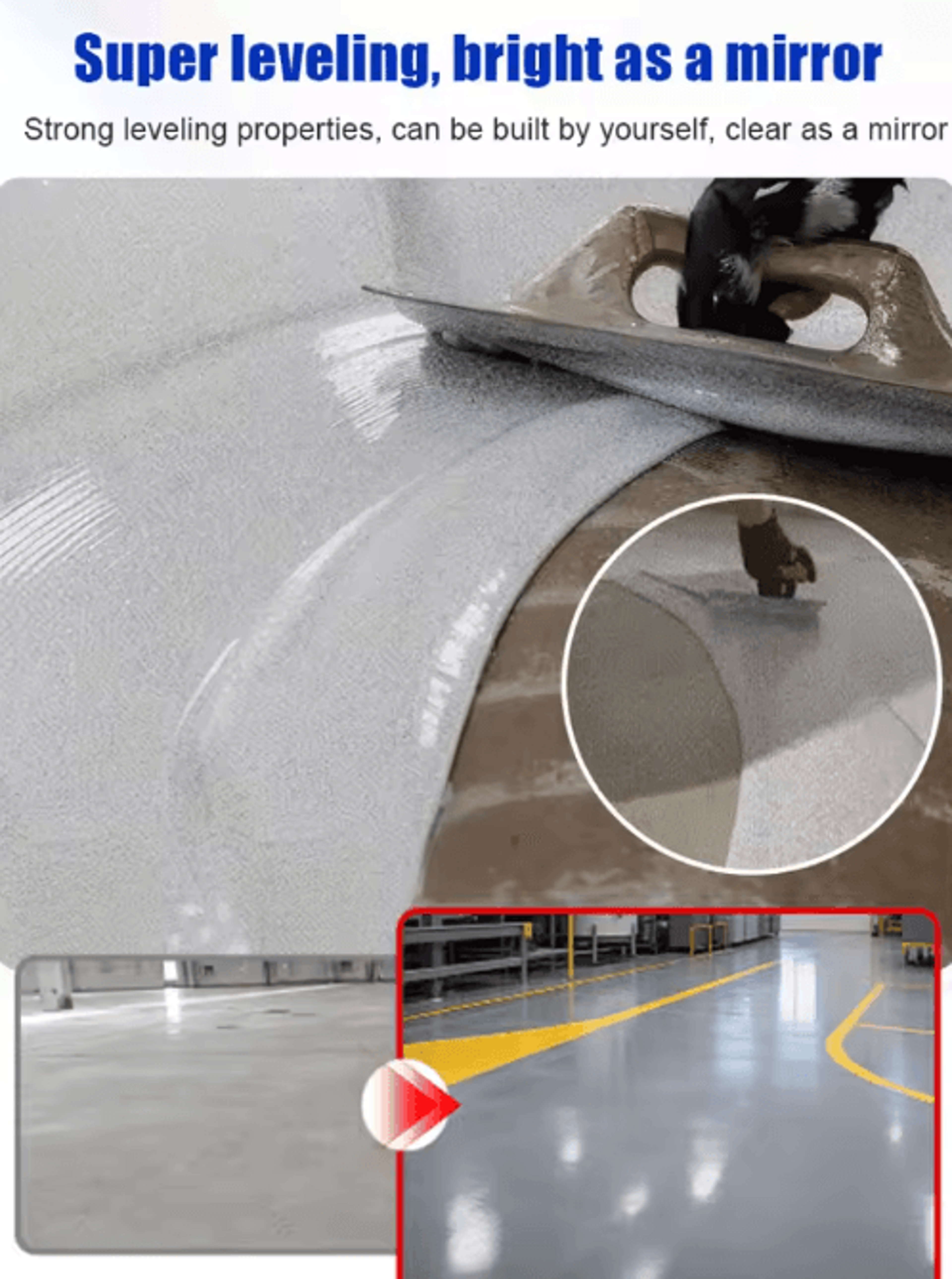 500g SelfLeveling Epoxy Floor Paint  Marble Effect Waterproof Coating 17