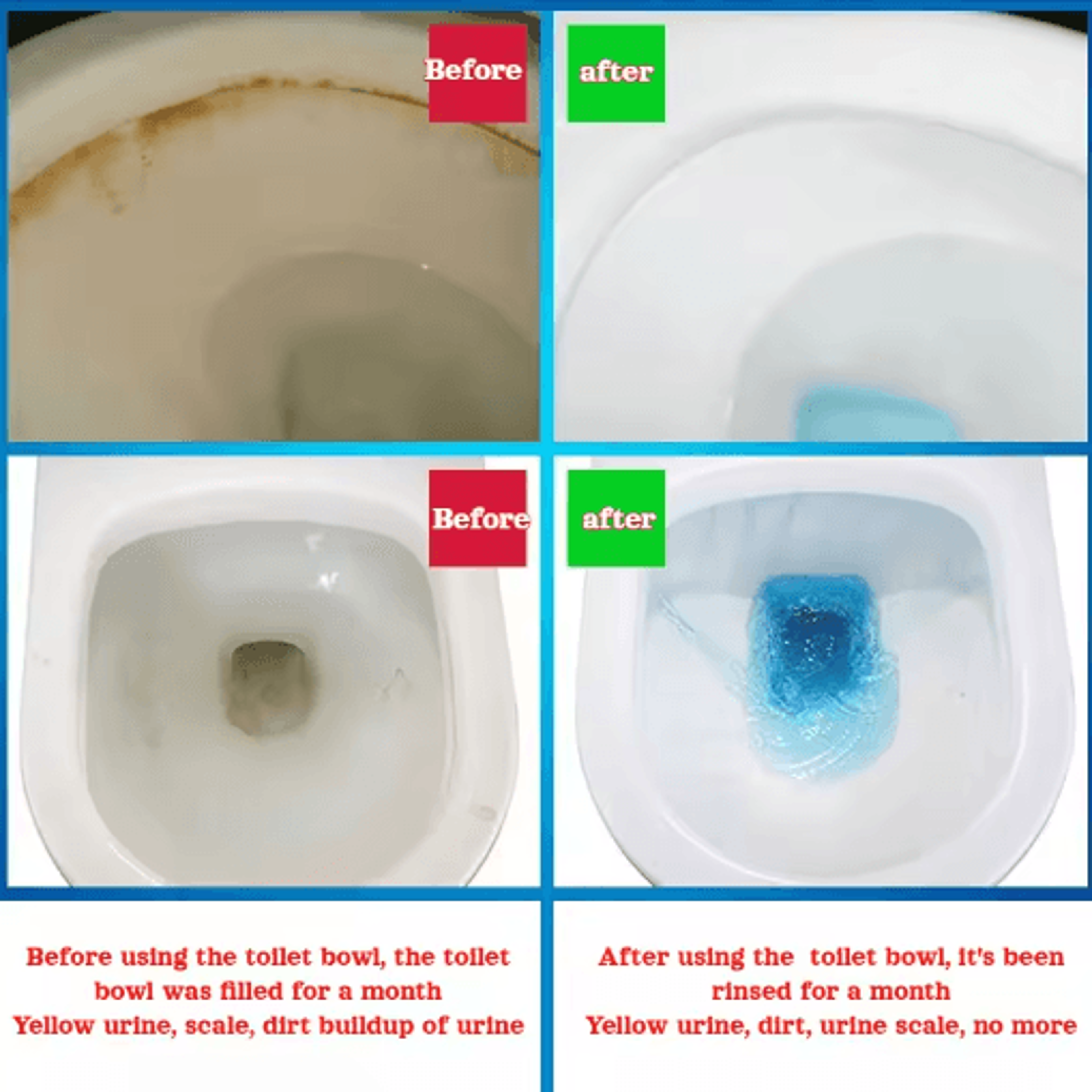 Blue Bubble Toilet Bowl Cleaner For Stain And Odor Removal 8