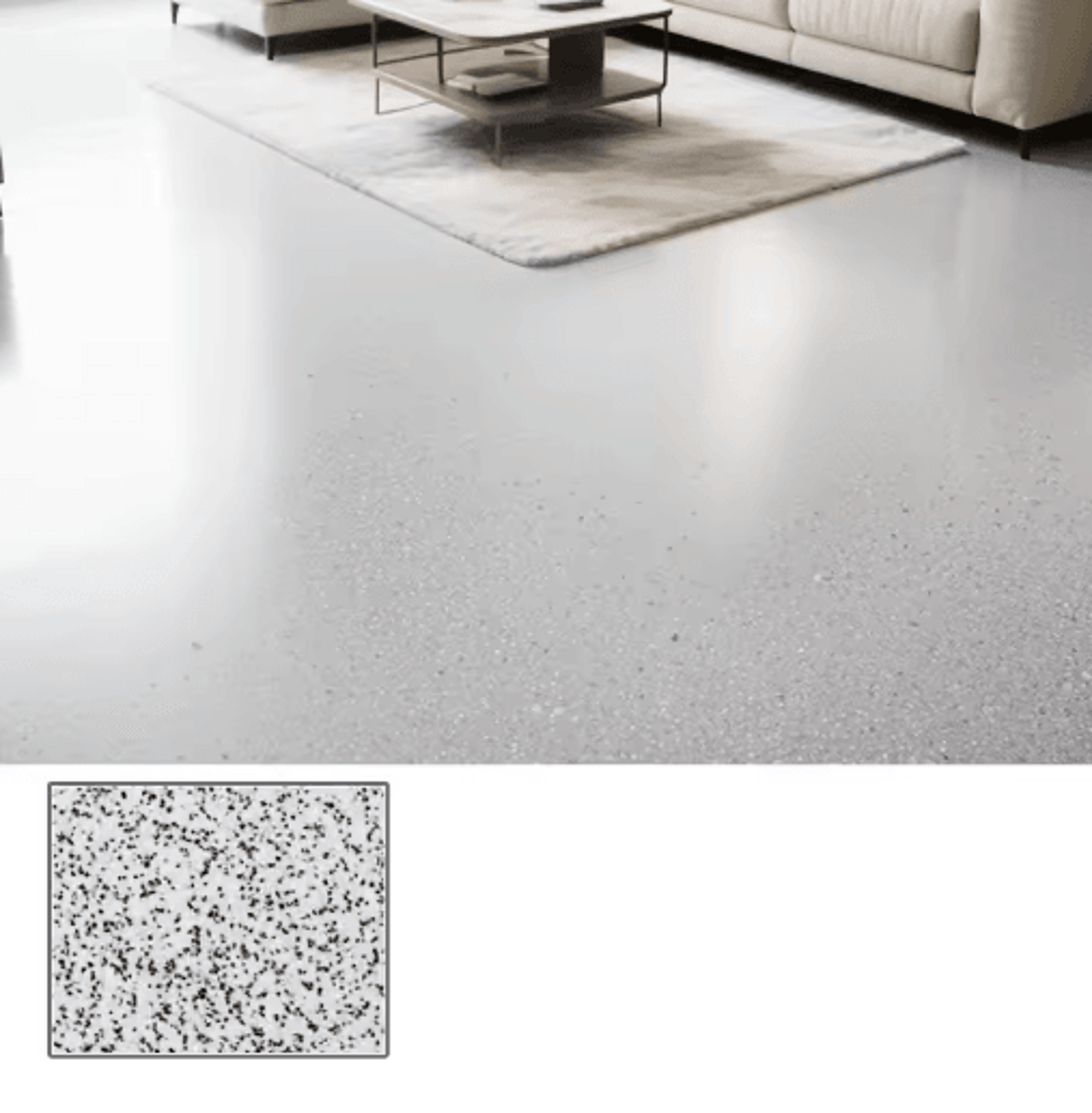 WaterBased Epoxy Floor Paint With Colored Sand Marble Effect 2