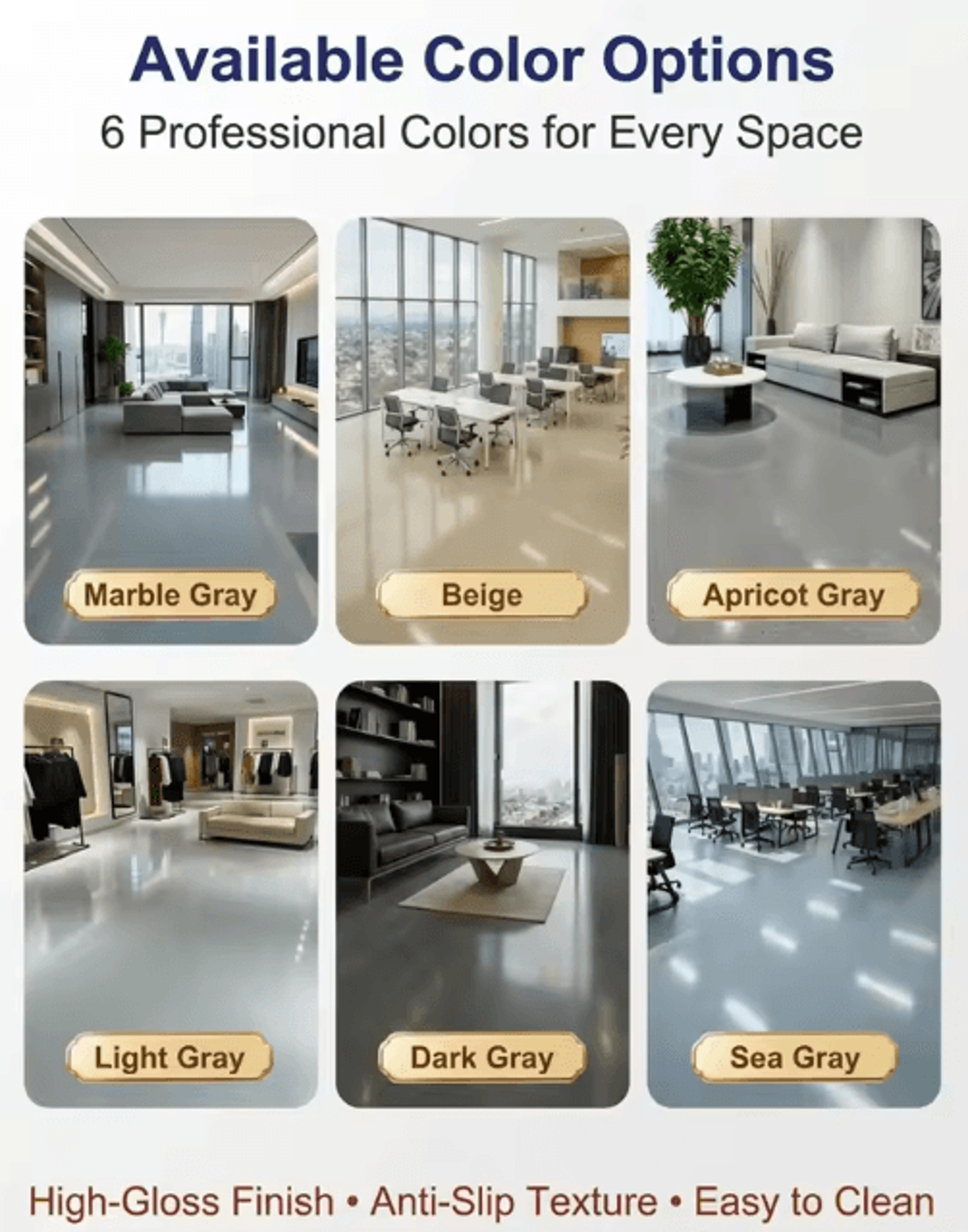 WaterBased Epoxy Floor Paint With Colored Sand Marble Effect 14