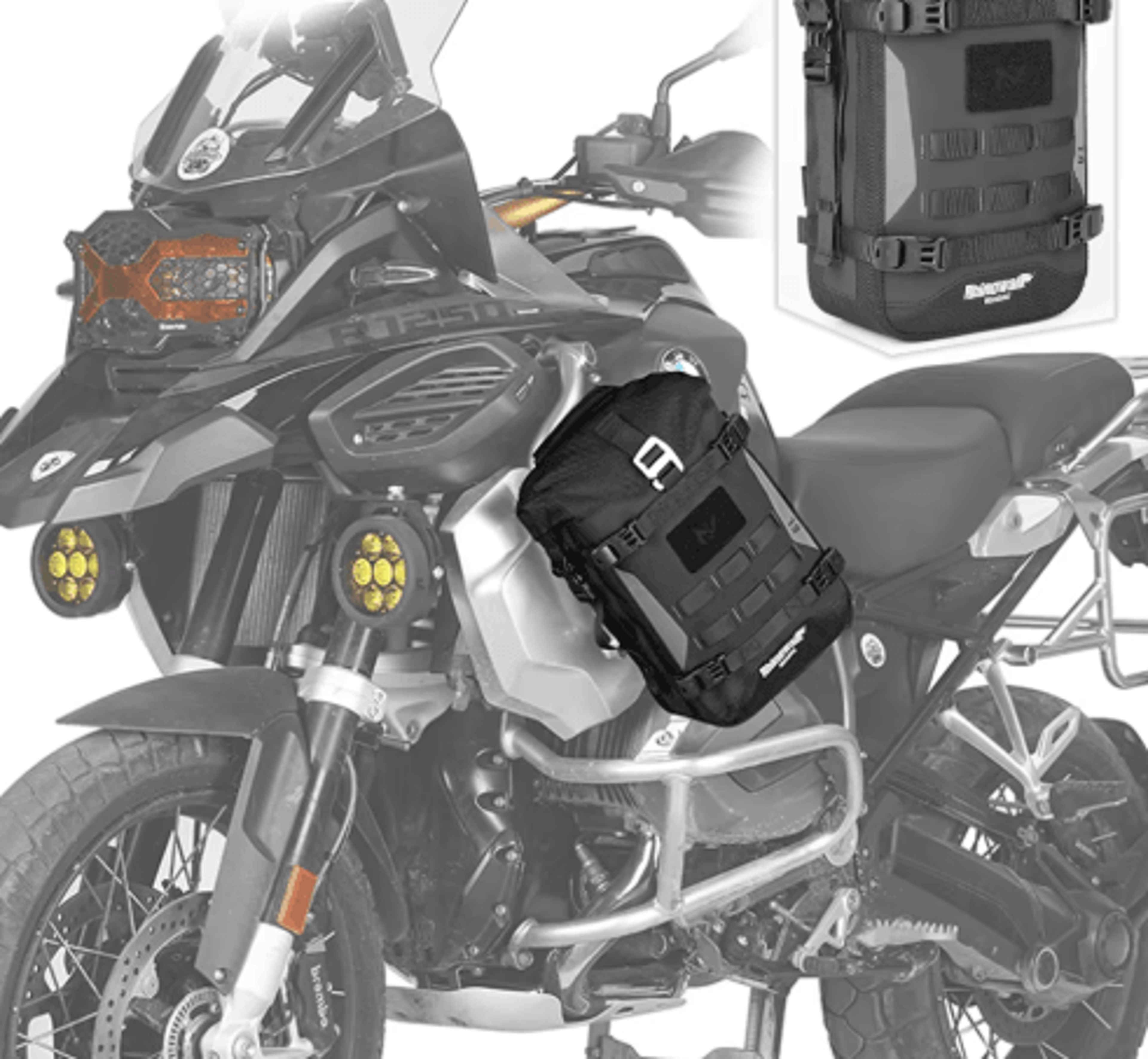 waterproof motorcycle crash bar bag with inner support board