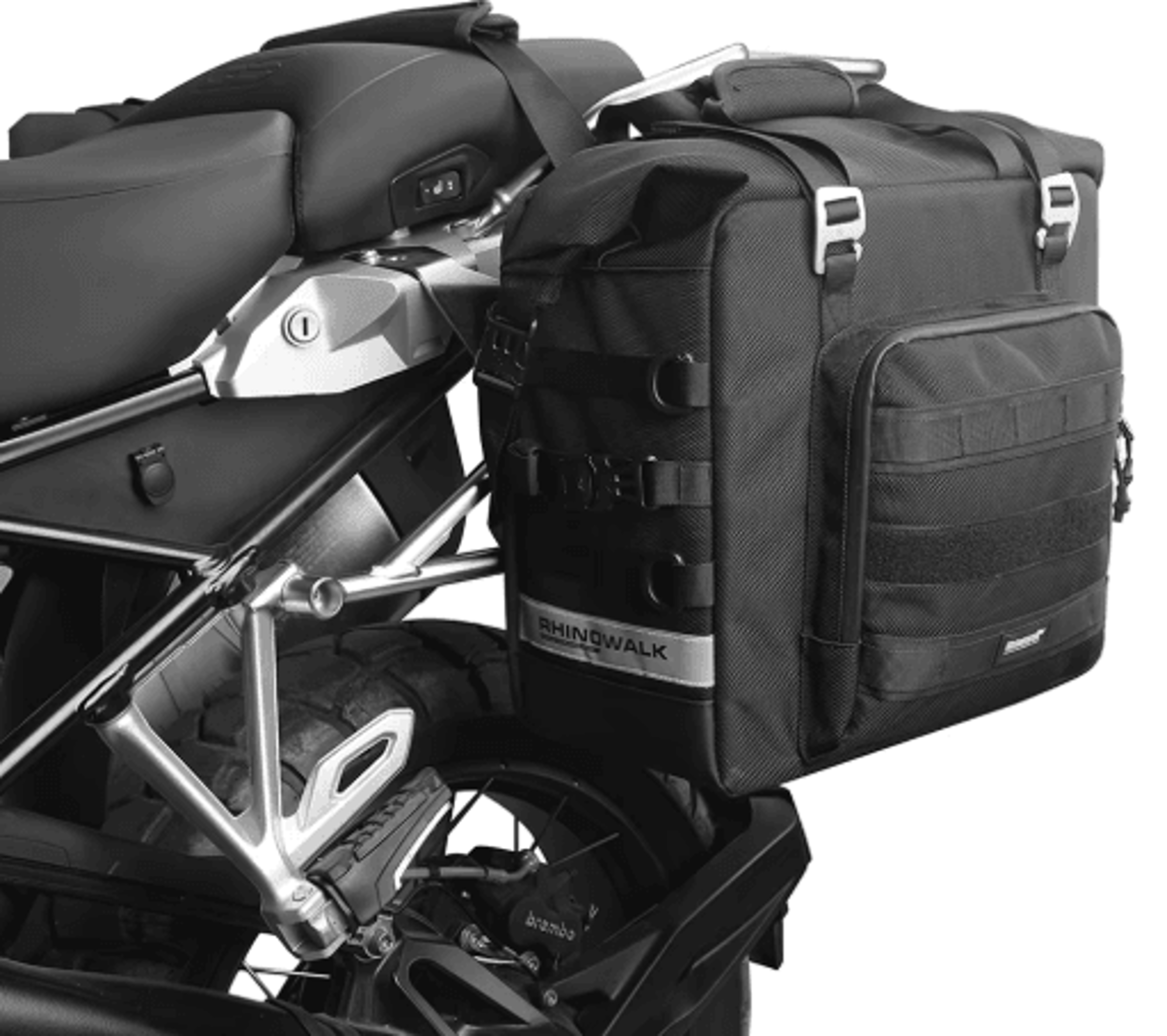 waterproof motorcycle side bag 25l–32l expandable pannier