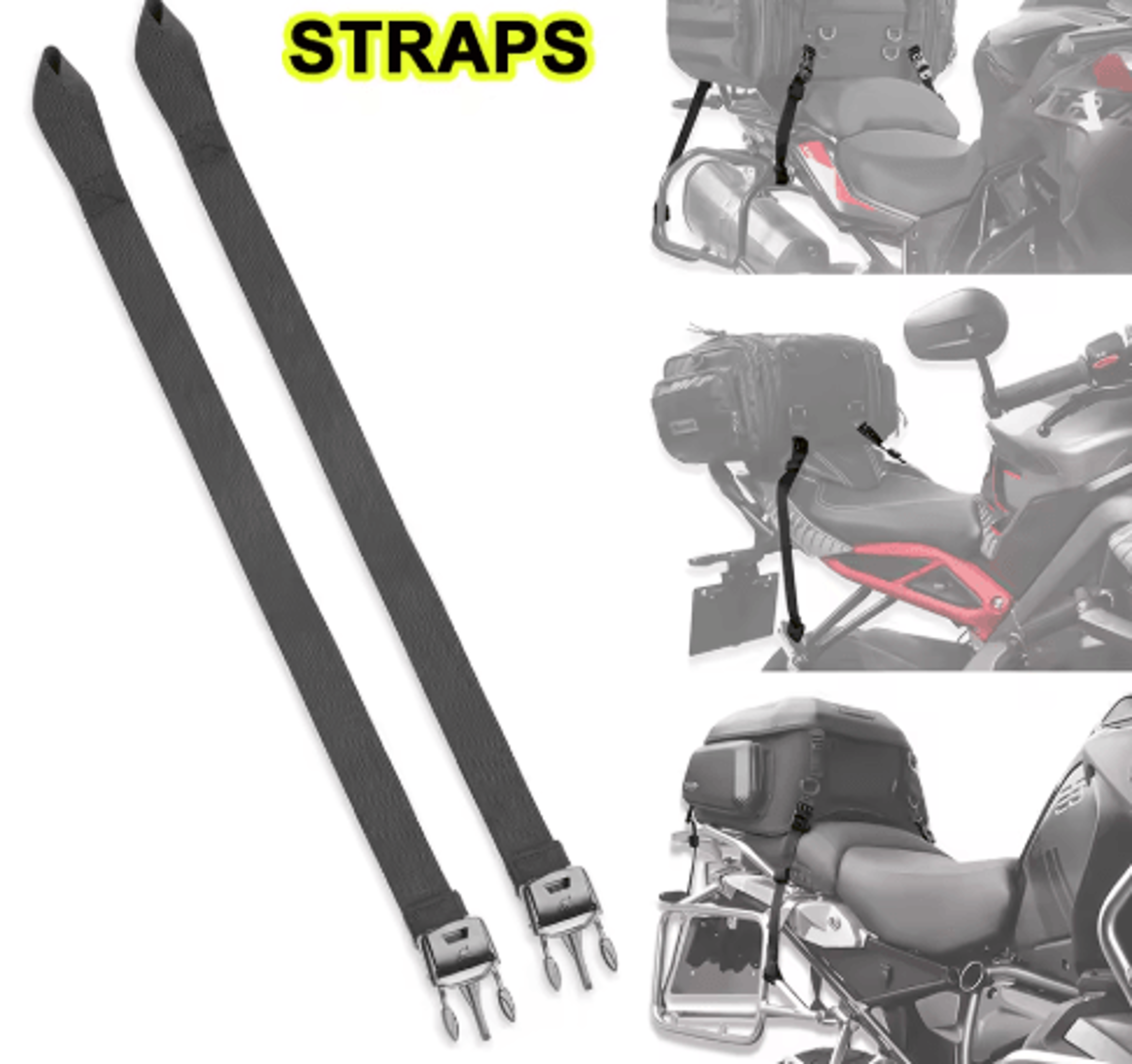 2-piece adjustable replacement straps for mt series motorcycle bags