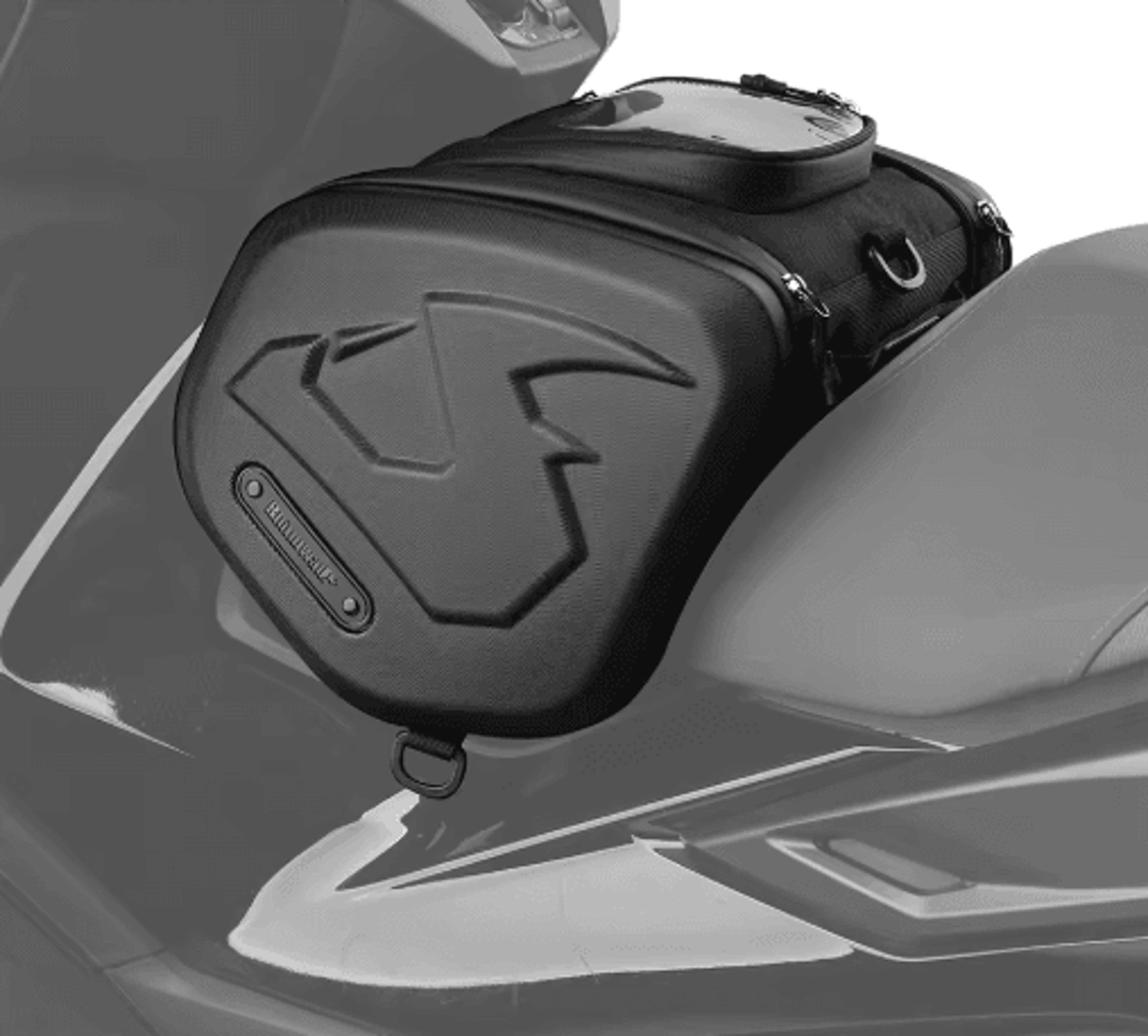 16l hard shell motorcycle tunnel bag – scooter storage bag with rain cover & shoulder strap