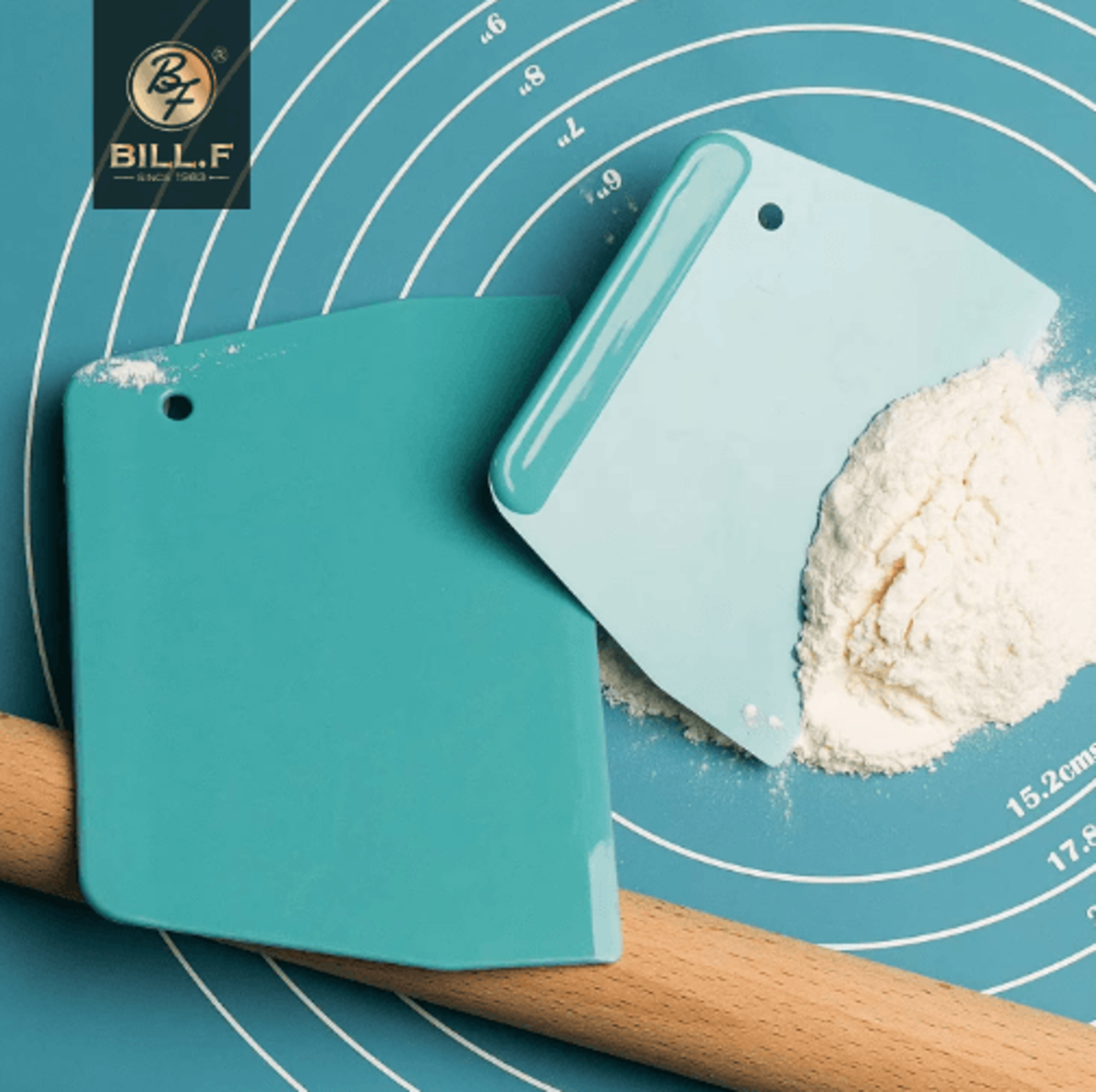 2-piece plastic dough scraper set – cake cream & batter baking tools