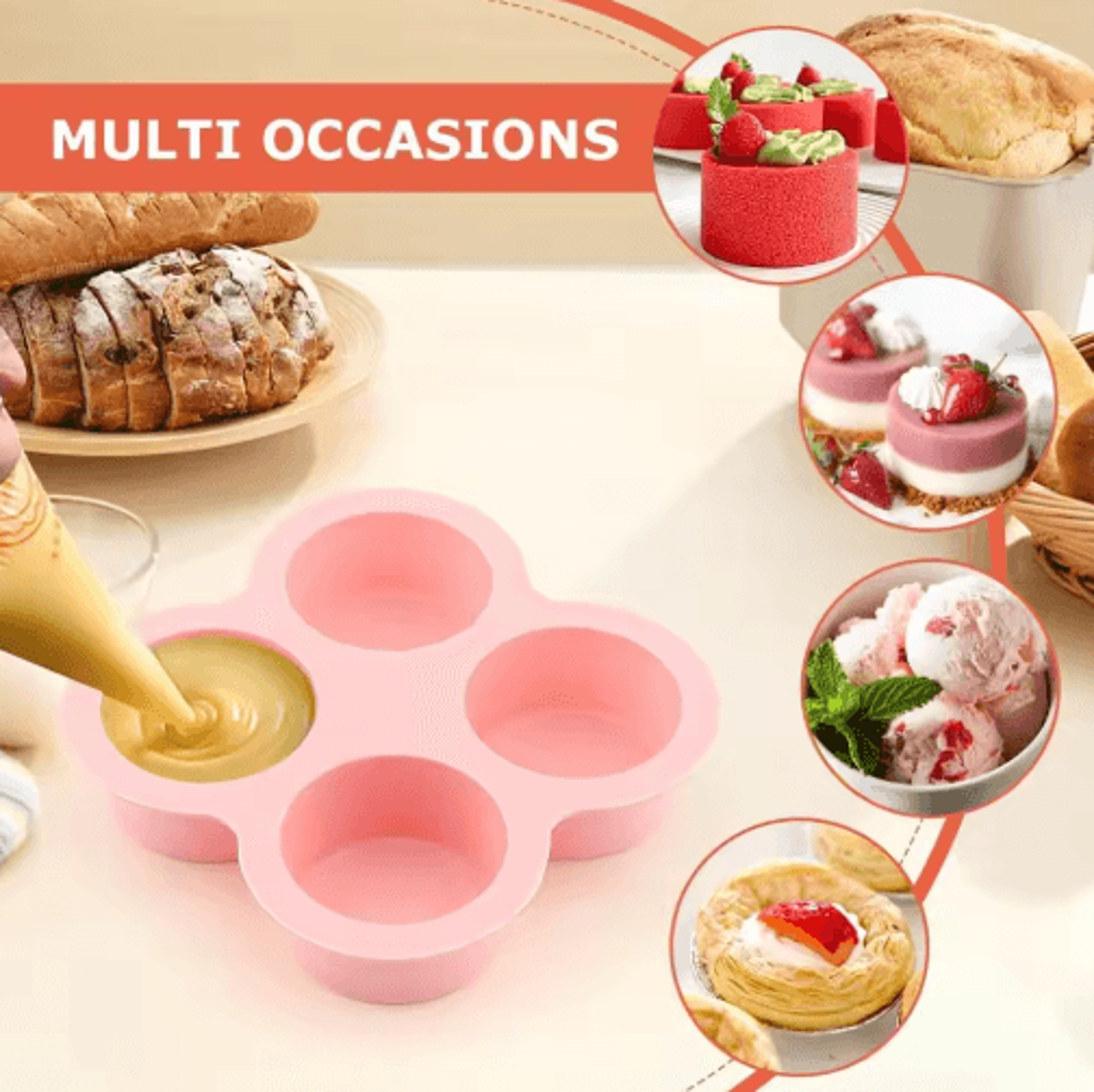 reusable silicone air fryer egg mold – nonstick baking cup