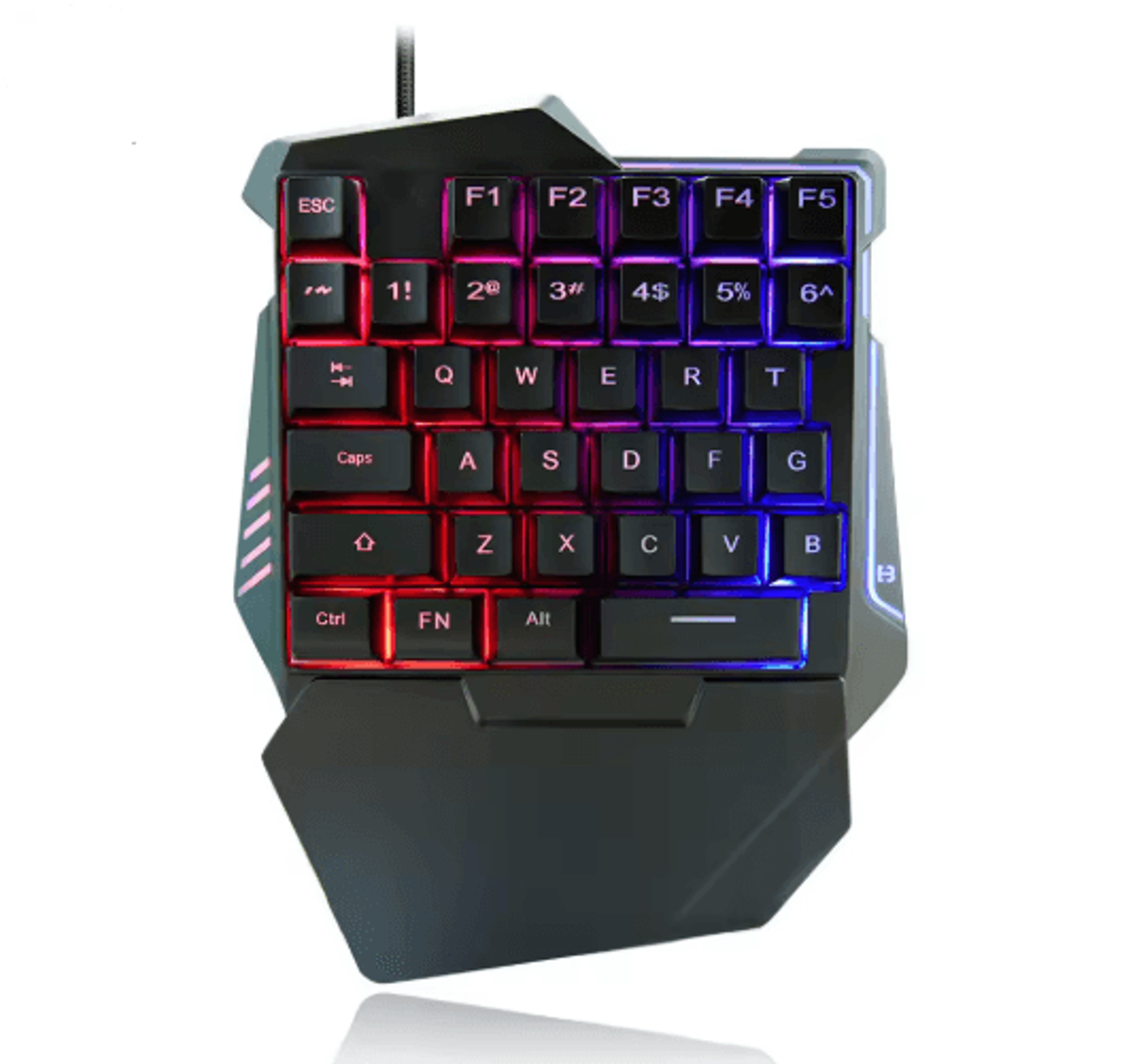 35-key one-handed gaming keyboard – compact usb wired keypad
