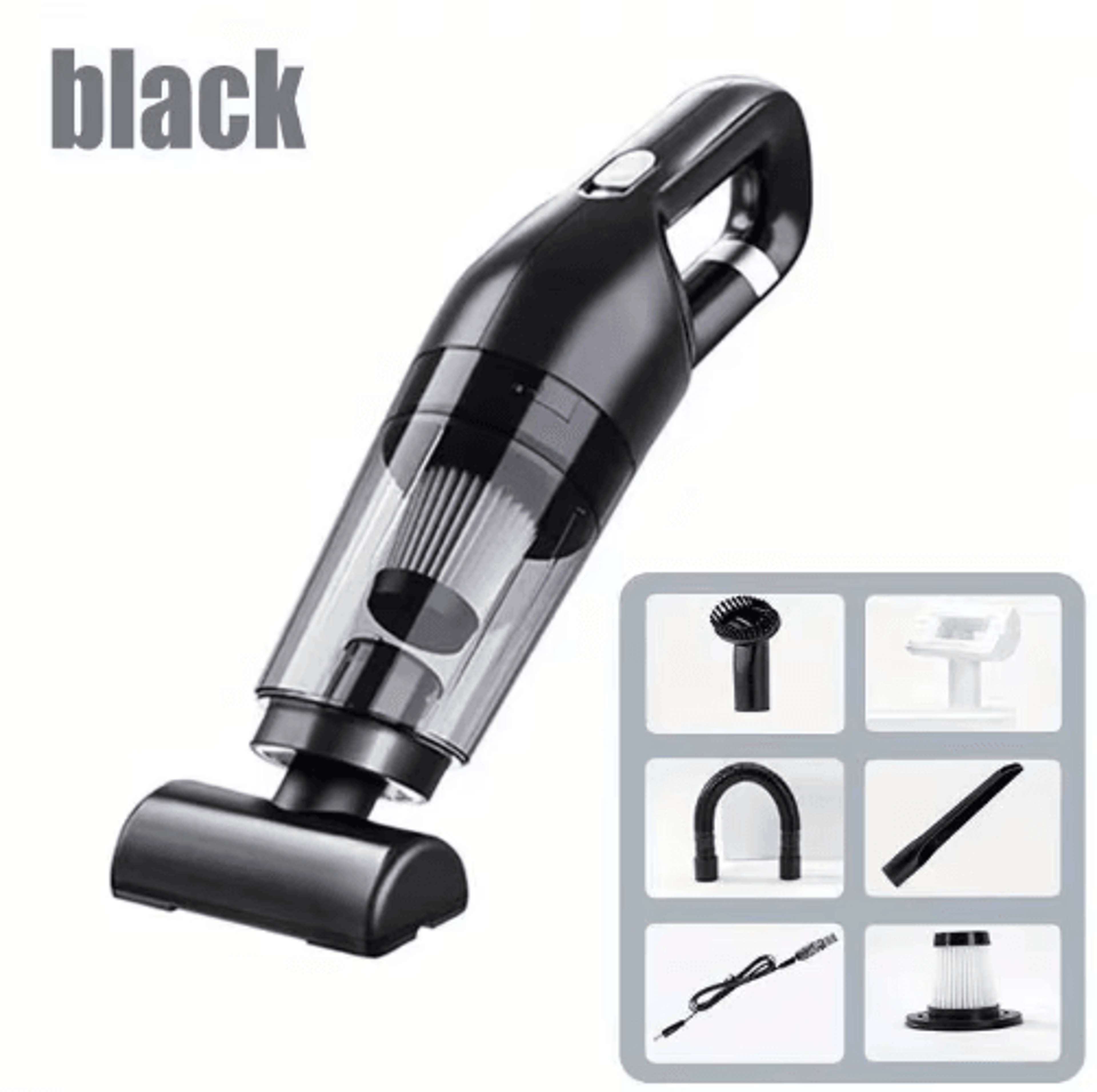 high-suction handheld car vacuum cleaner – portable wet & dry cleaning tool