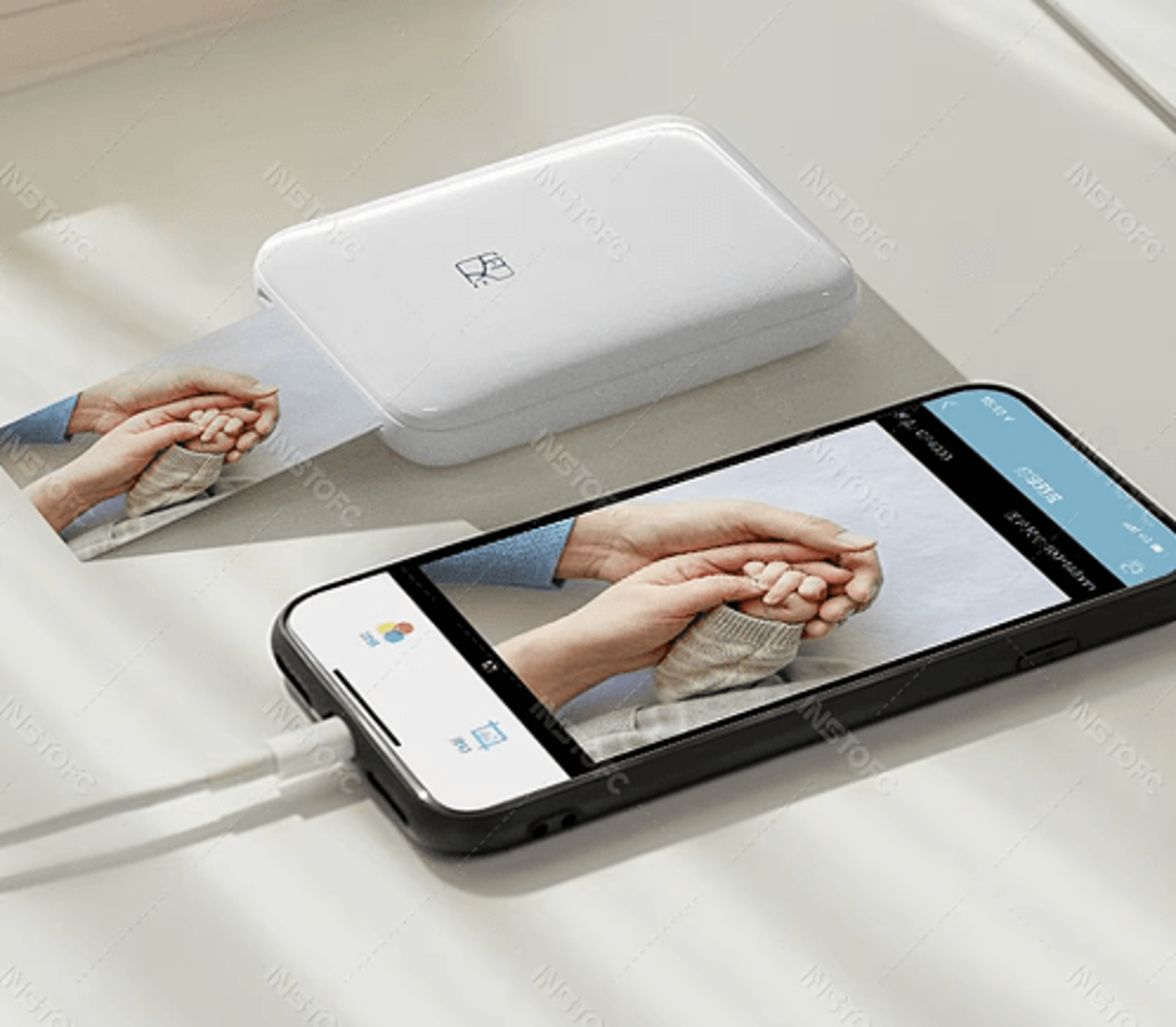 mt53 portable color photo printer – wireless 2x3 inch pocket printer