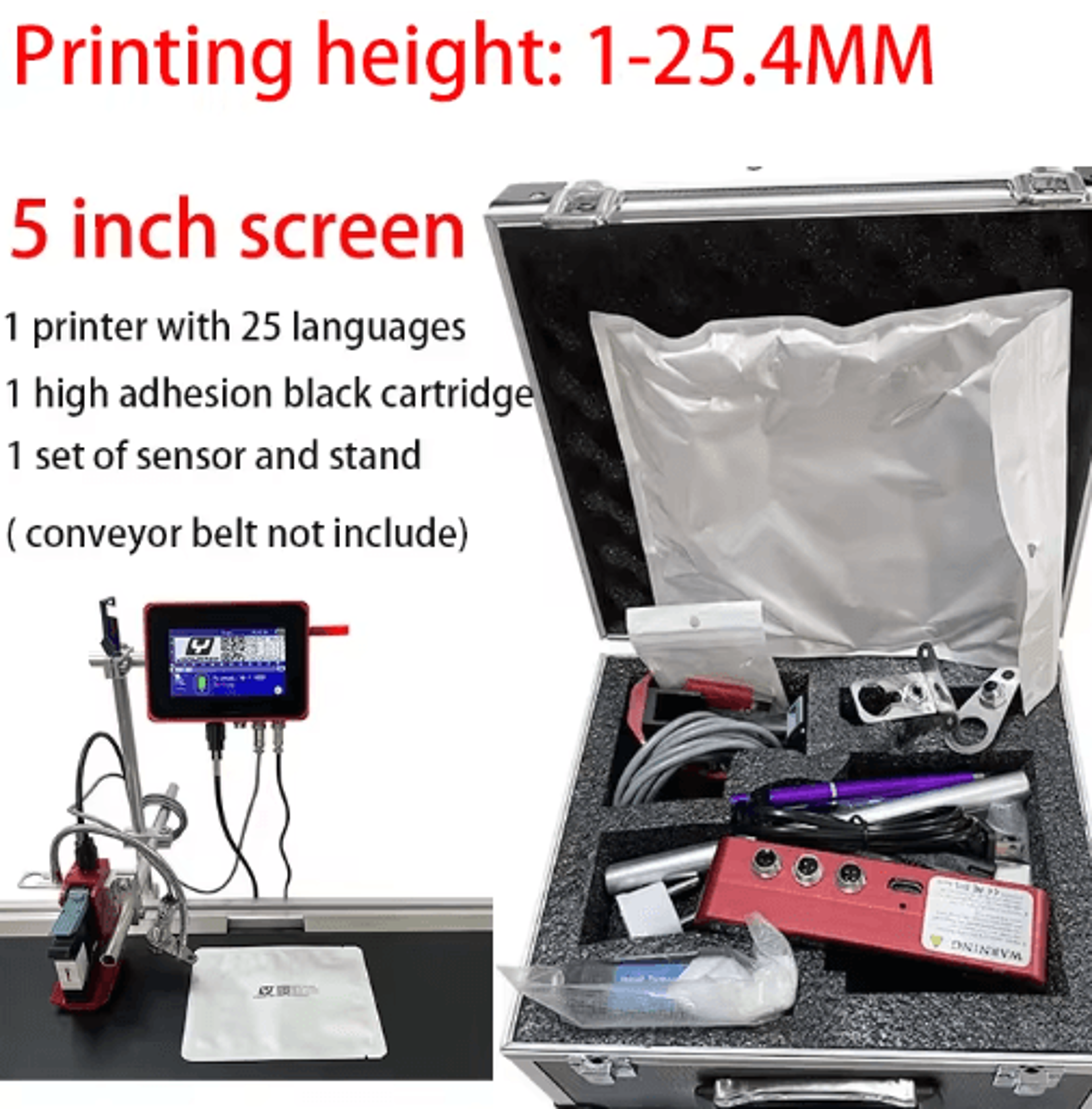 R Automatic TIJ Inkjet Printer  127mm254mm Expiry Date  Batch Coding Machine 2