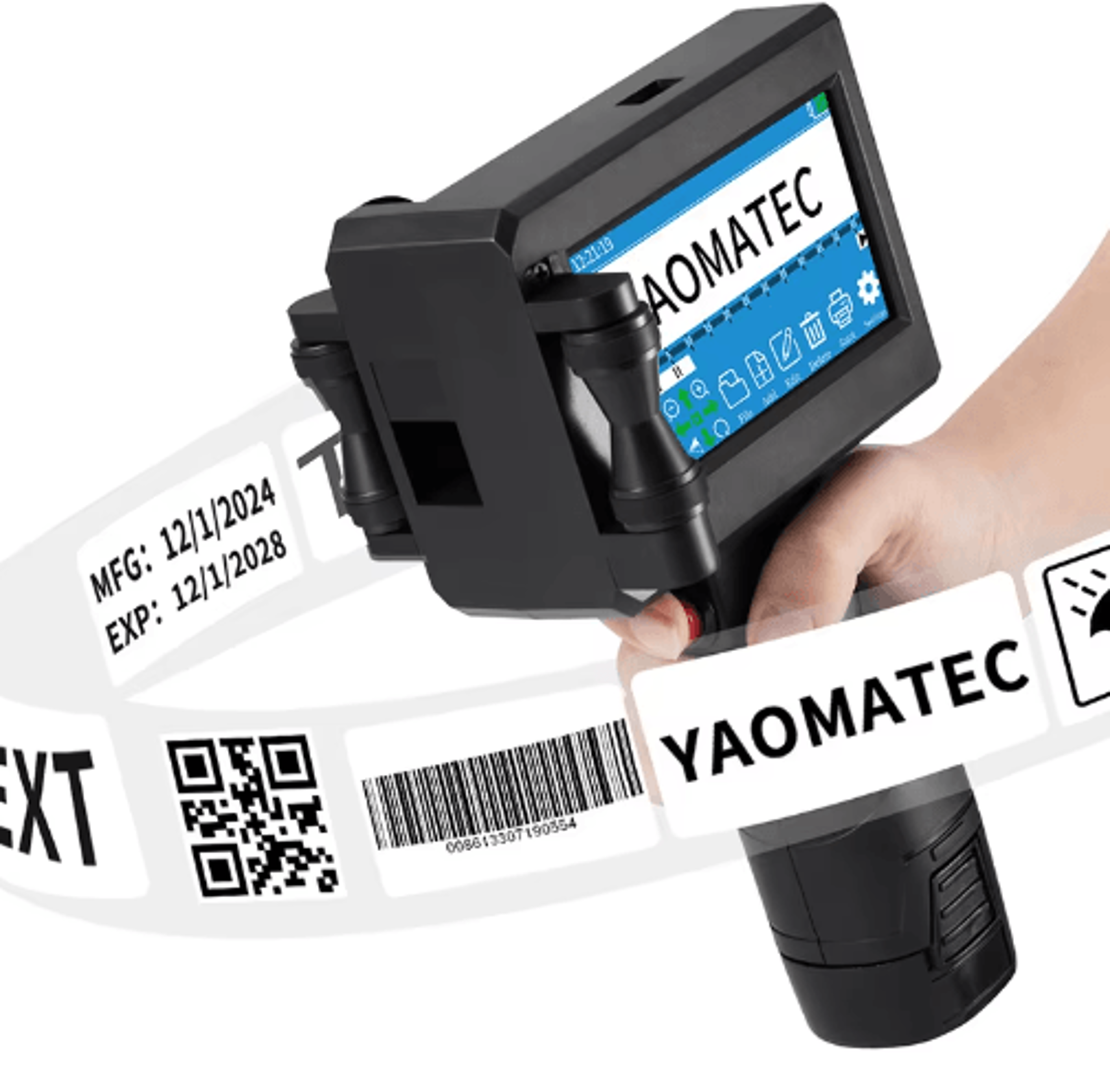 s1730 handheld thermal inkjet printer – 28-language date & batch coding machine