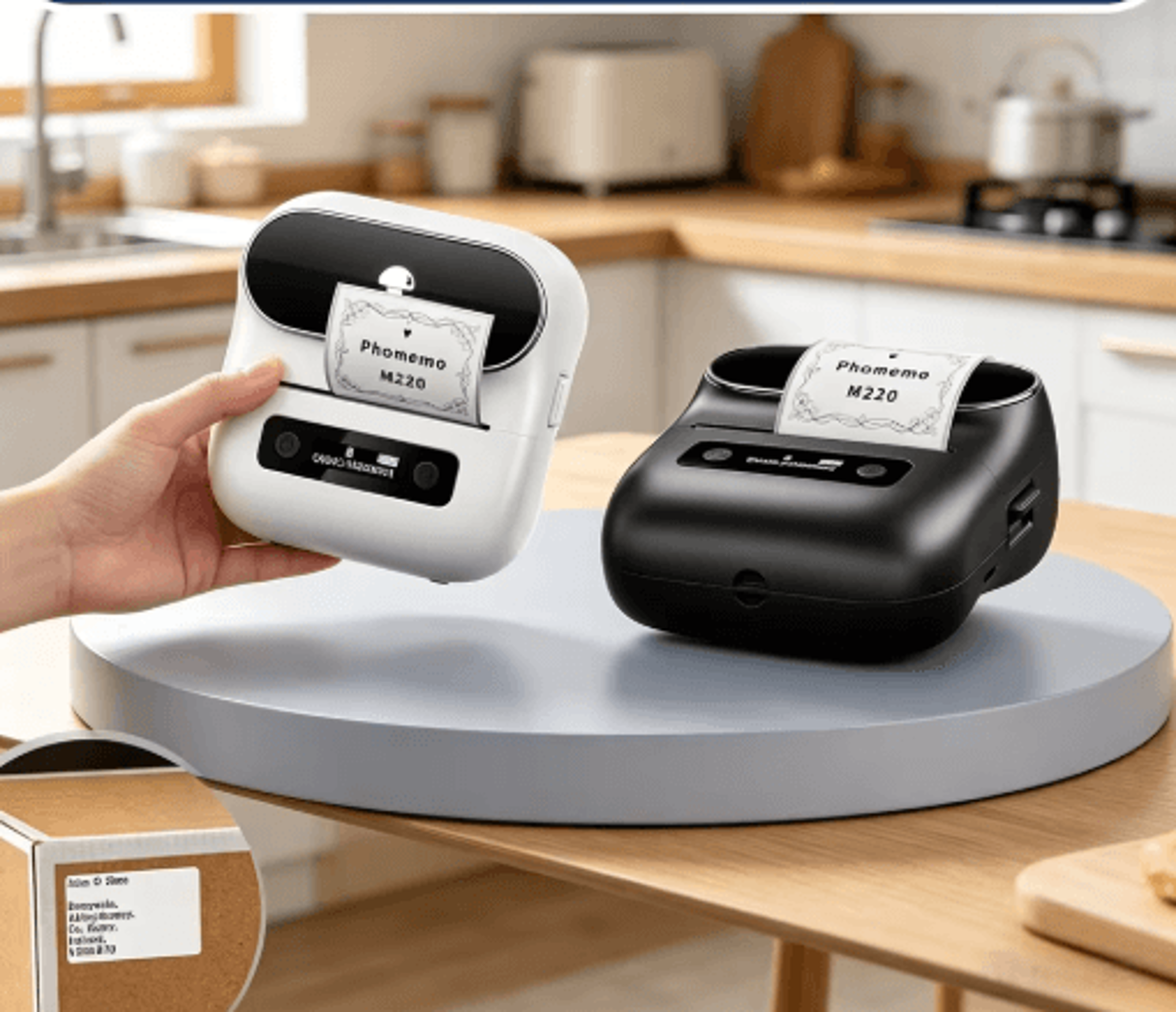portable thermal label printer – multifunctional sticker maker for office & clothing tags
