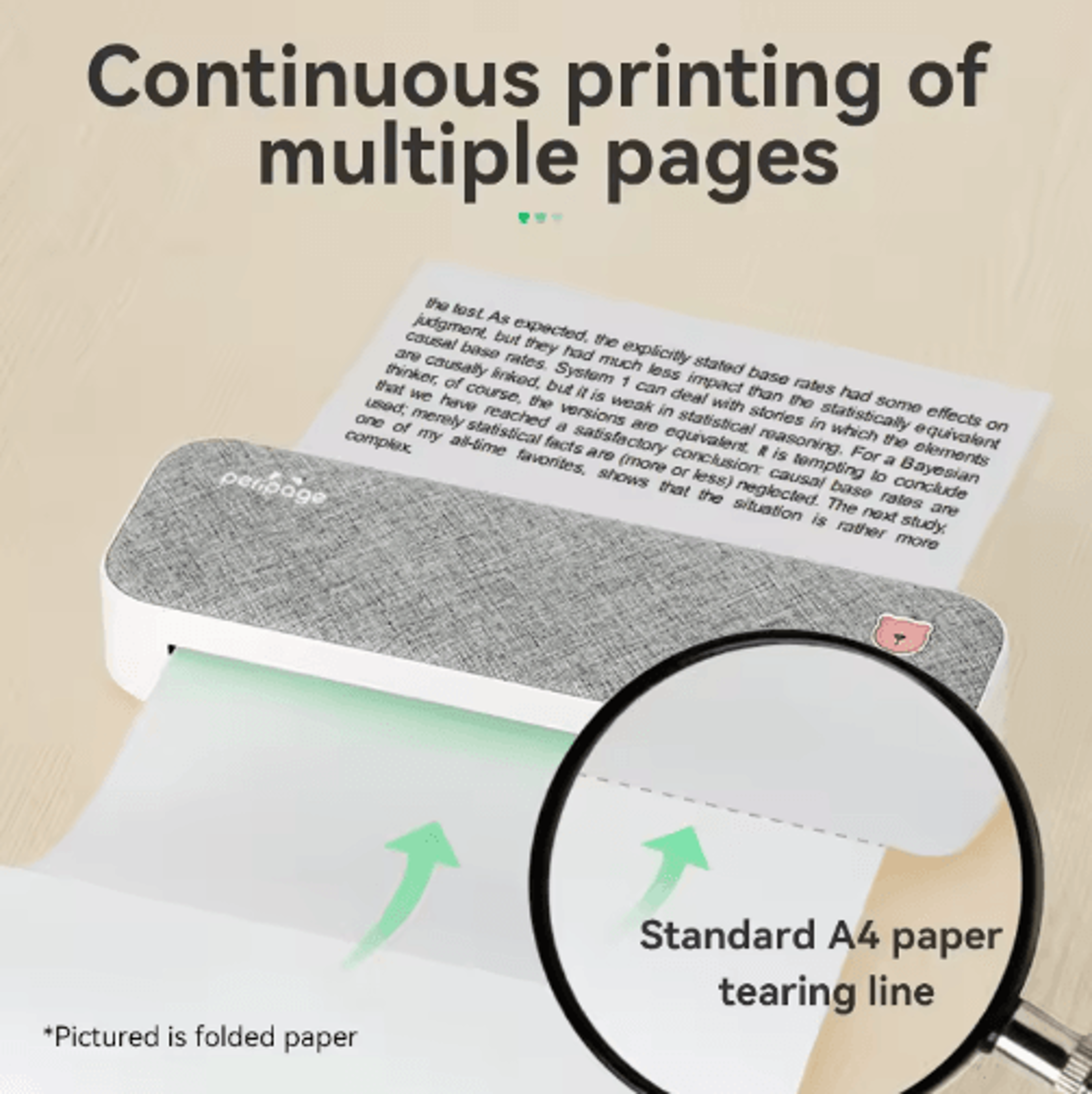 A4 Thermal Printer Paper For A40  QuickDry LongLasting Continuous  Folded Paper 11