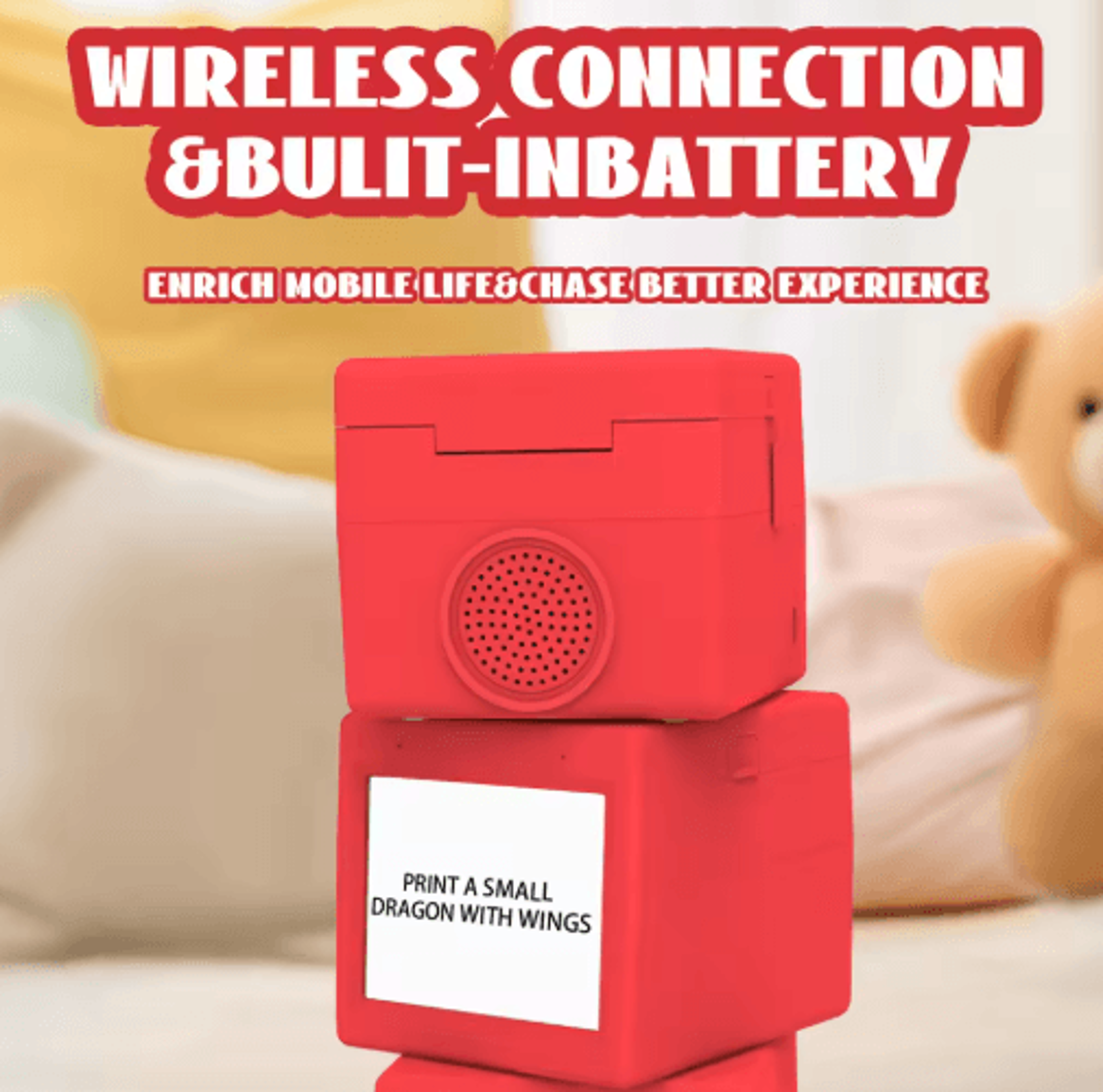 AI Magic Box Portable Thermal Printer  VoiceControlled WiFi Drawing Printer For Kids 11