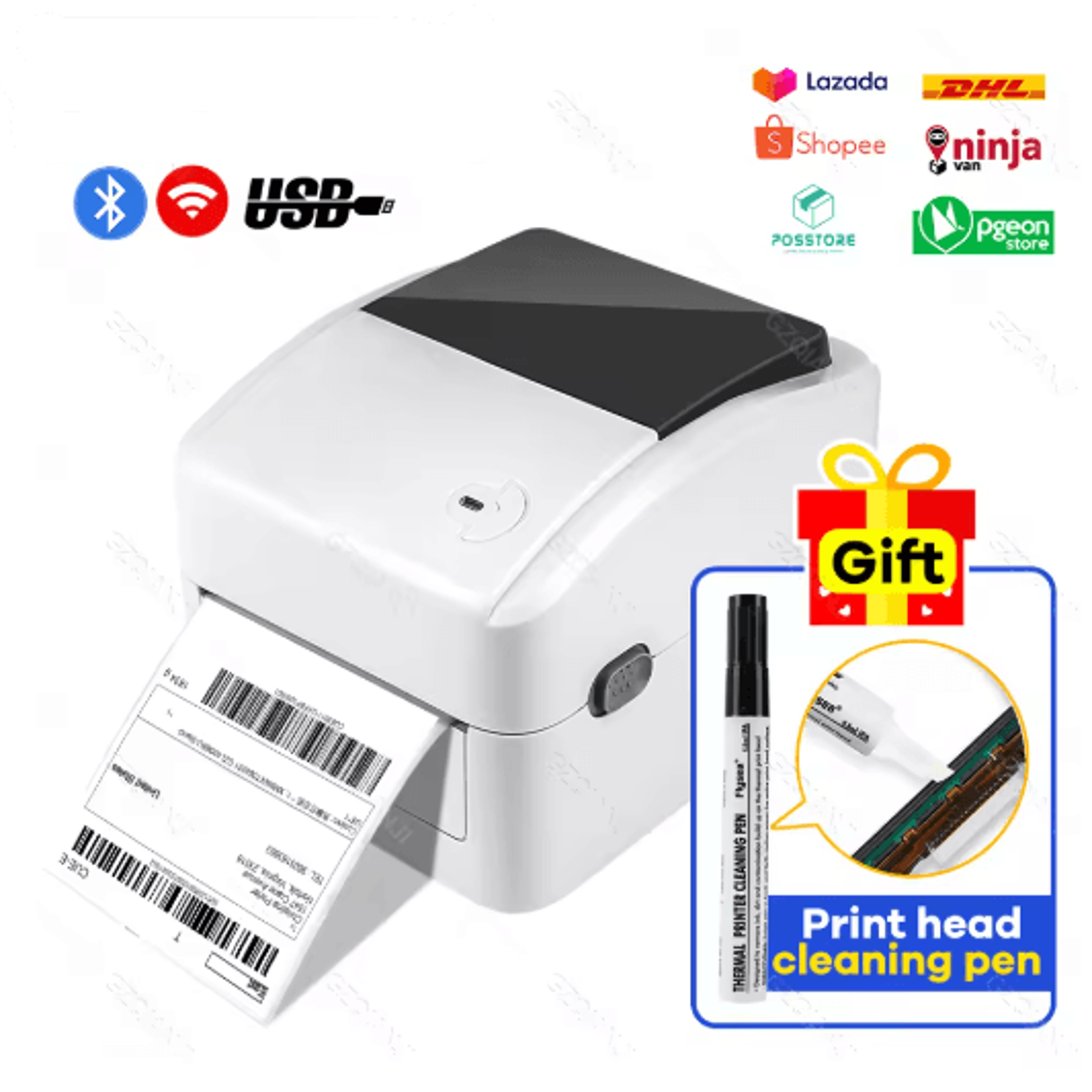 xprinter 4-inch thermal shipping label printer – 110mm usb wifi & ethernet label maker