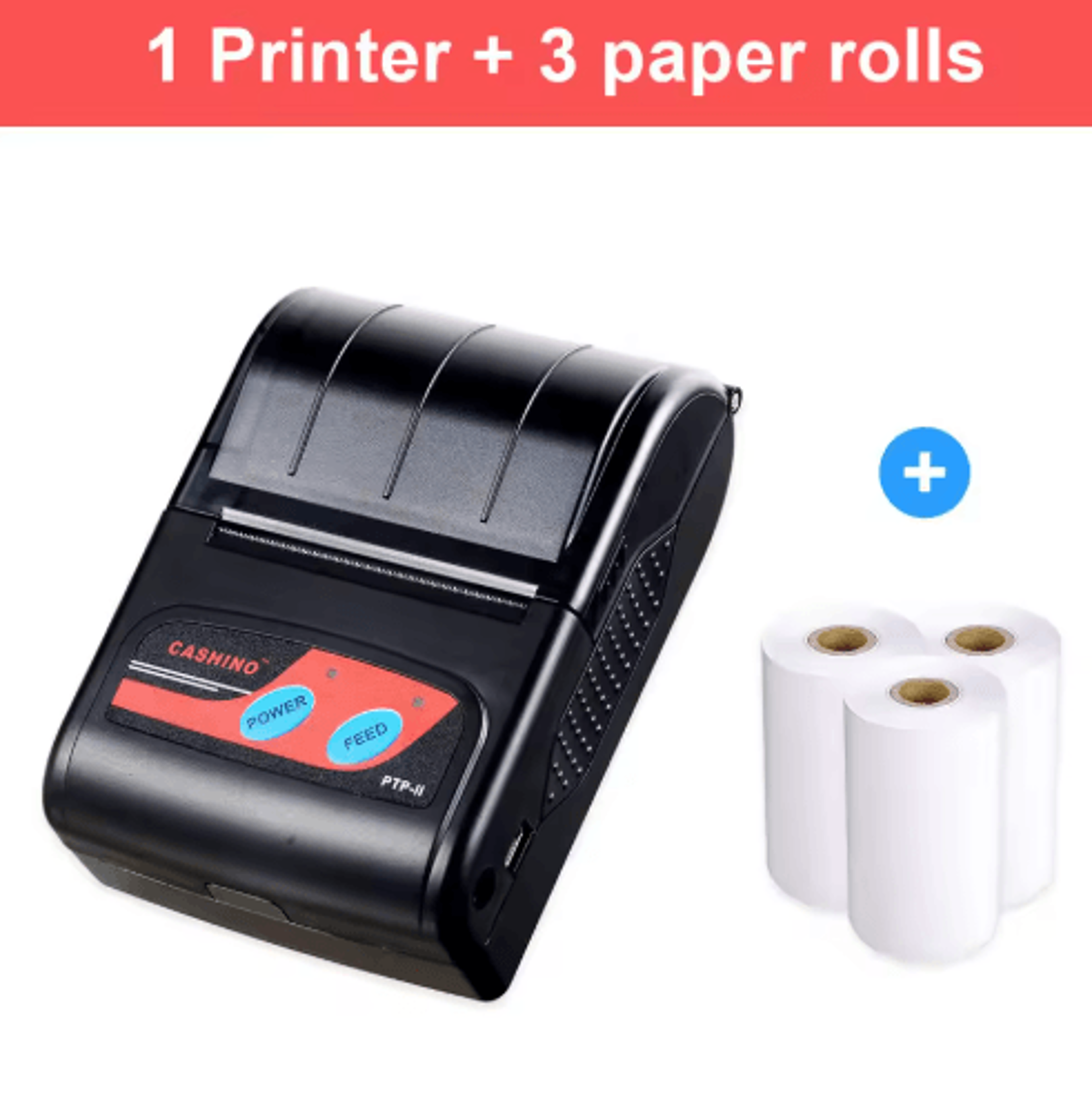 Mini Portable Bluetooth Receipt Printer  Wireless USB Thermal Printer With 2000mAh Battery 5