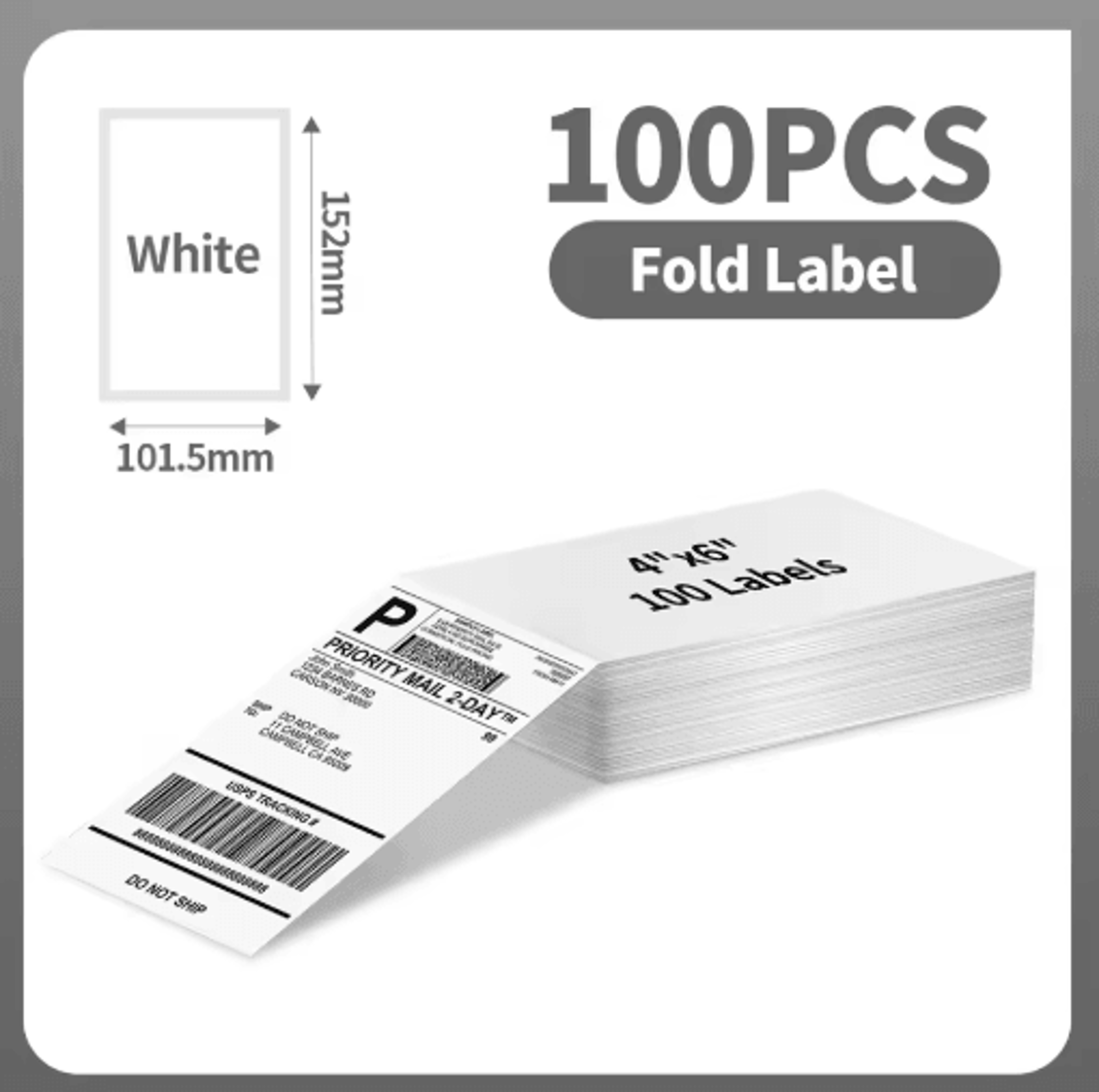 100x150mm Thermal Shipping Label Stickers  Adhesive Label Roll For PM241BTD520246S Printers 5