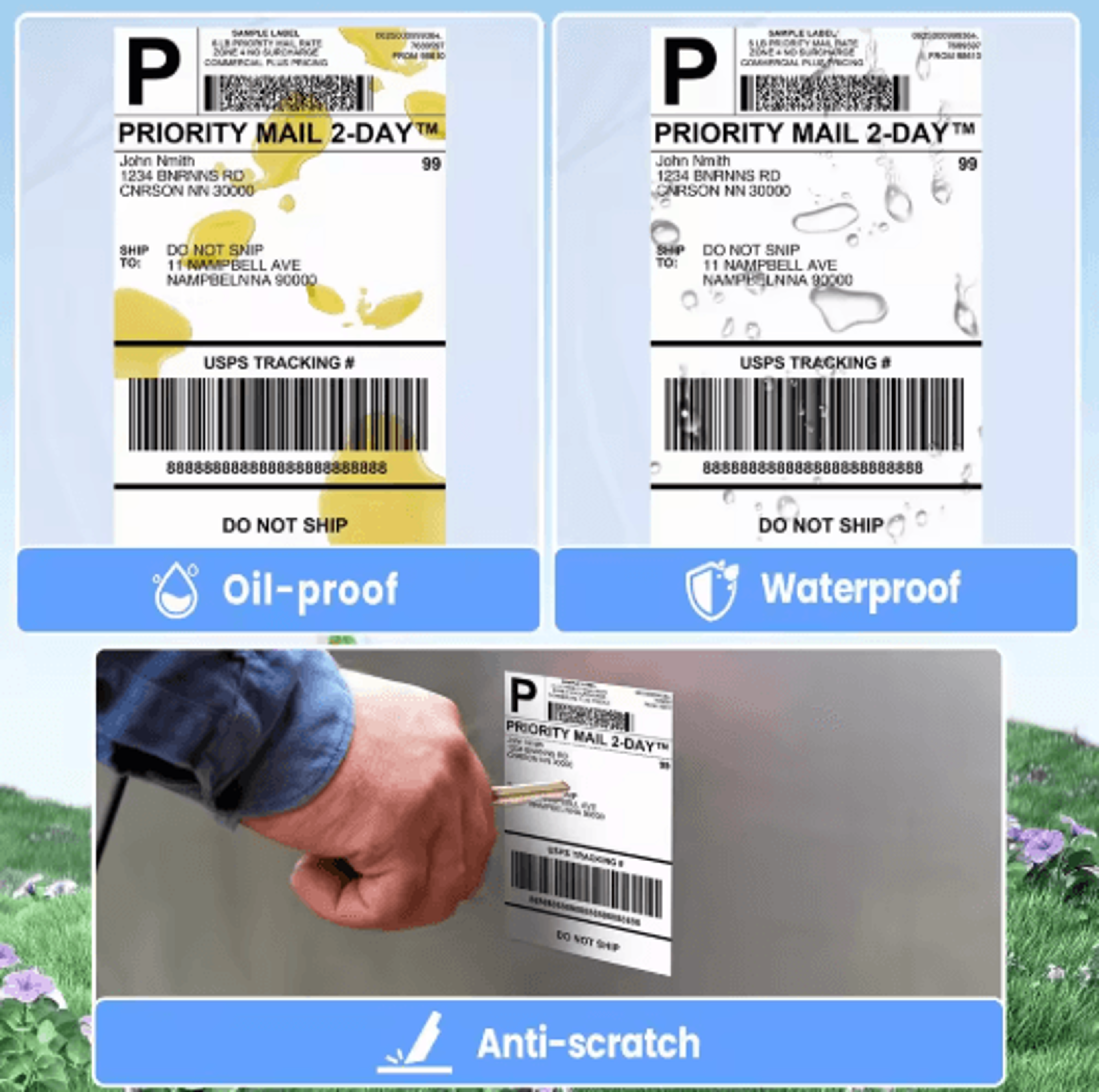 100x150mm Thermal Shipping Label Stickers  Adhesive Label Roll For PM241BTD520246S Printers 9