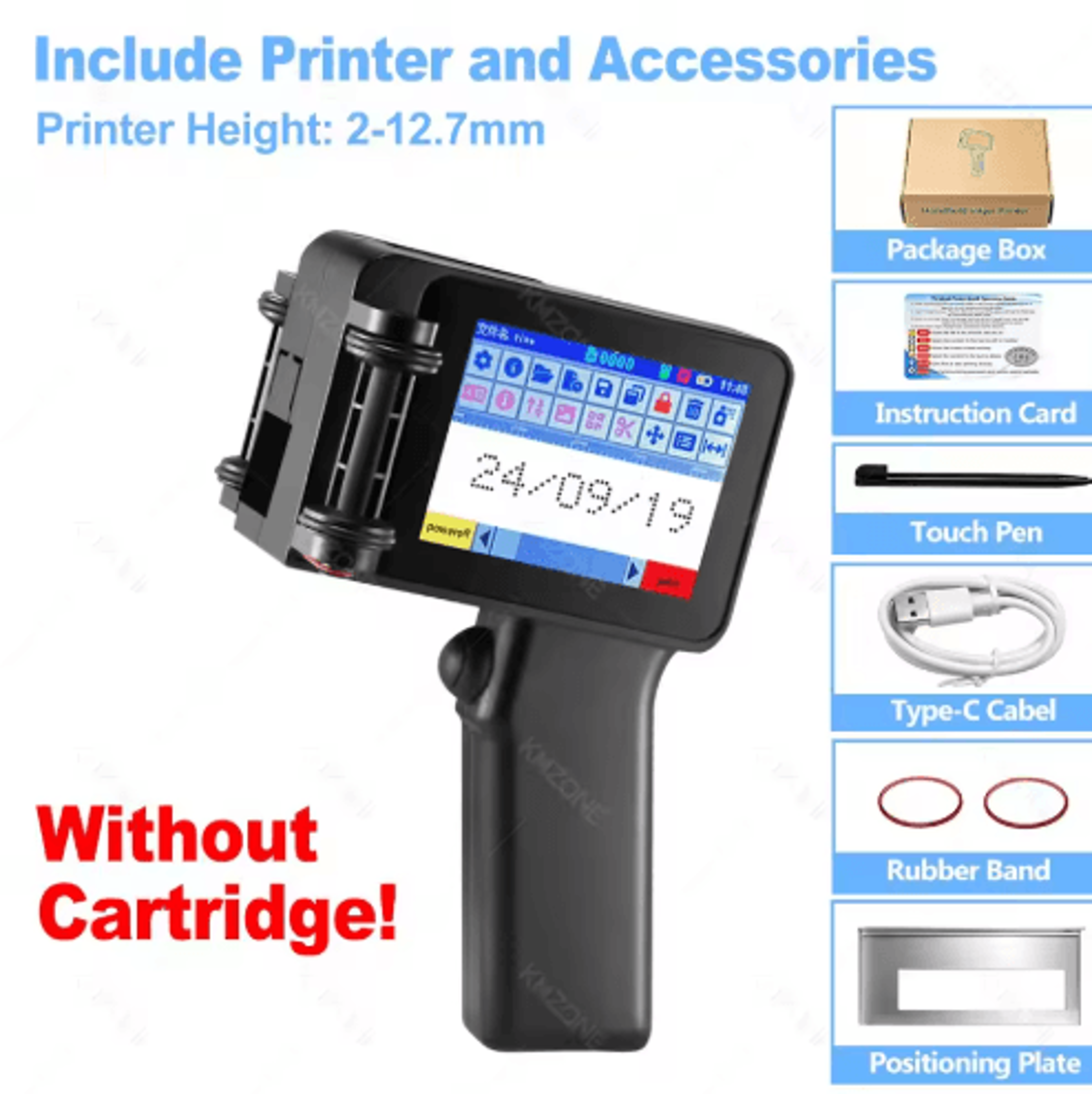 Mini Handheld Inkjet Printer  2127mm QR Code Barcode  Batch Coding Machine 3