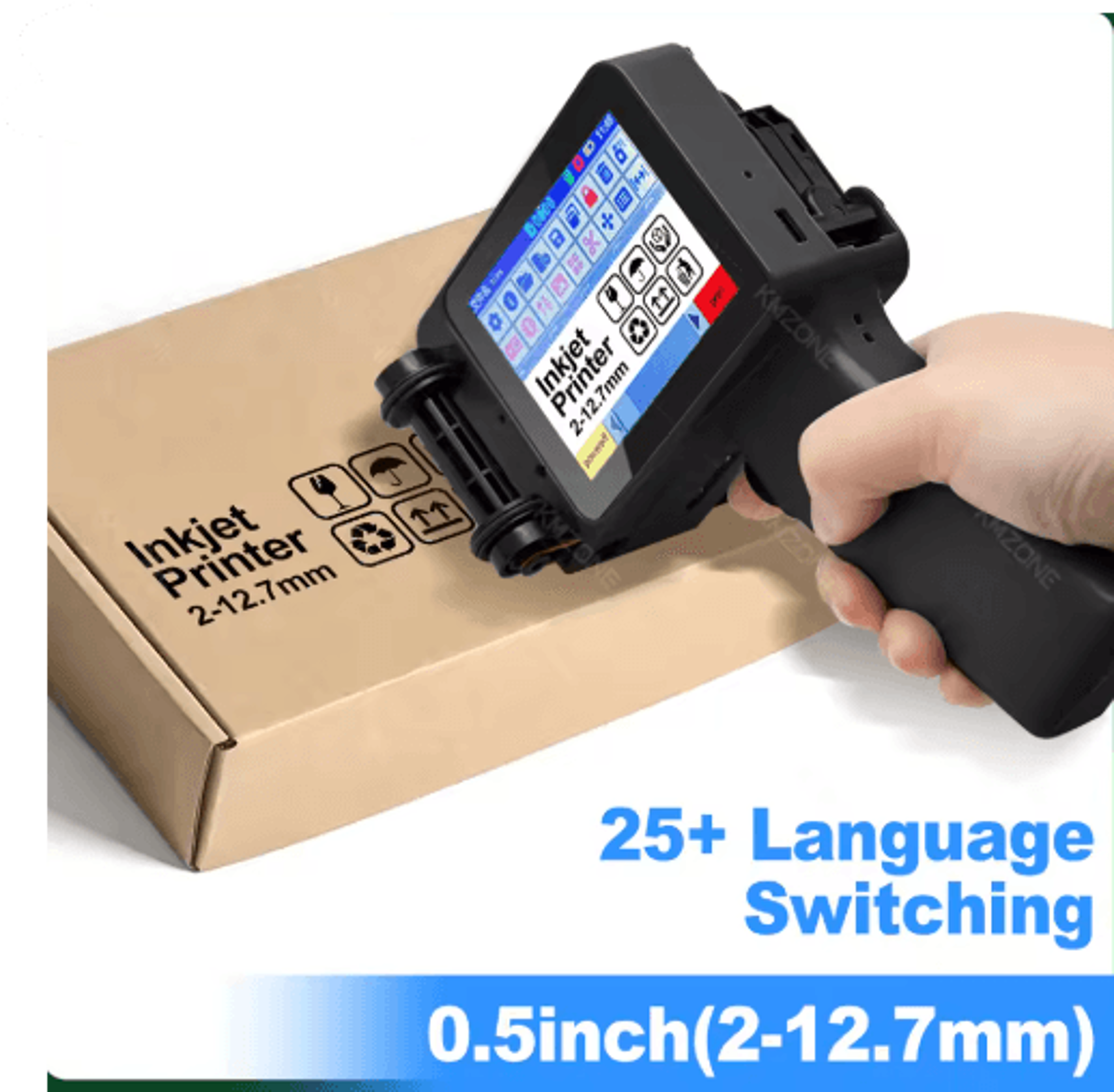 mini handheld inkjet printer – 2–12.7mm qr code, barcode & batch coding machine