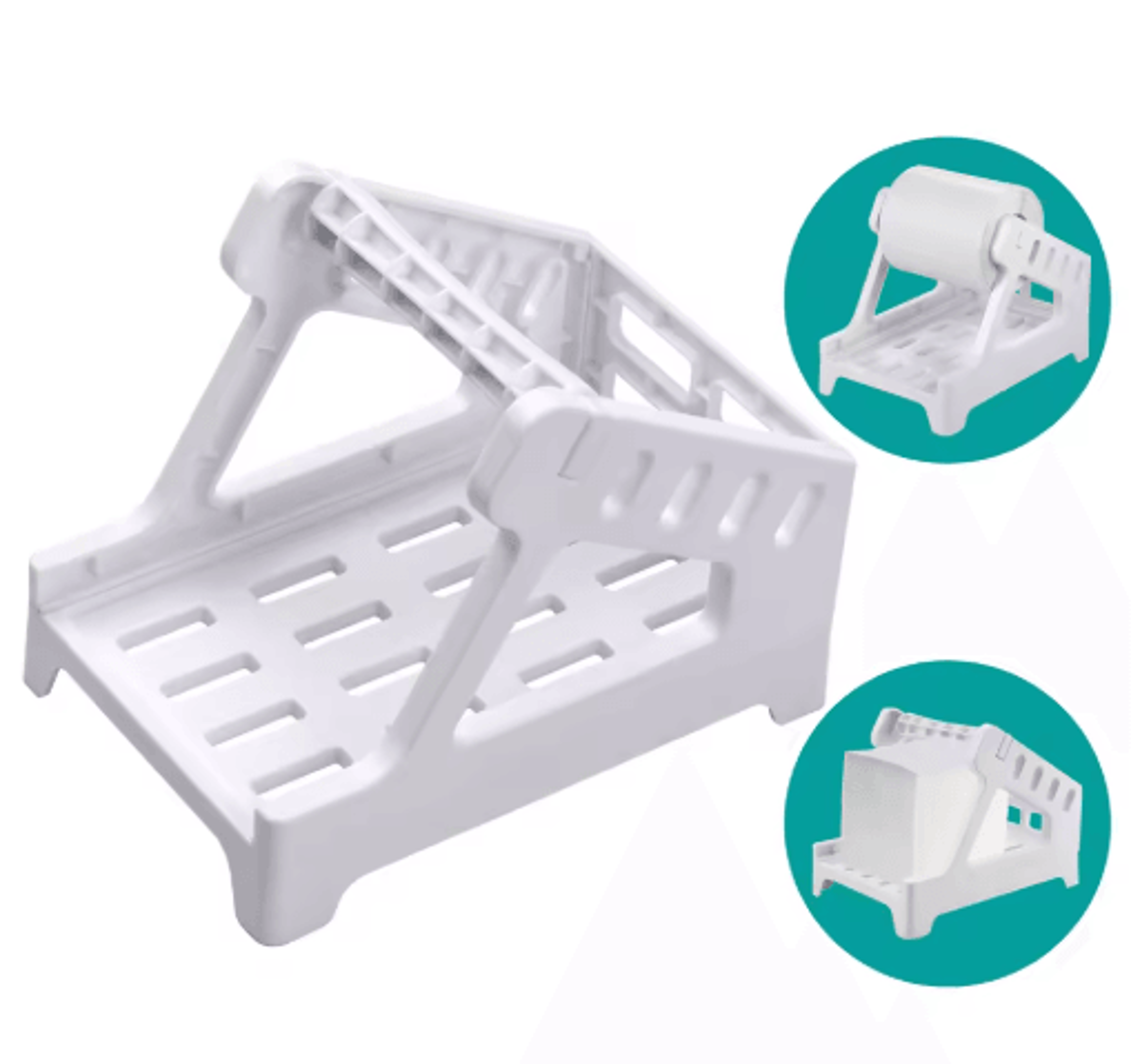 2-in-1 shipping label holder – desktop dispenser for 4x6 thermal label rolls & fanfold labels