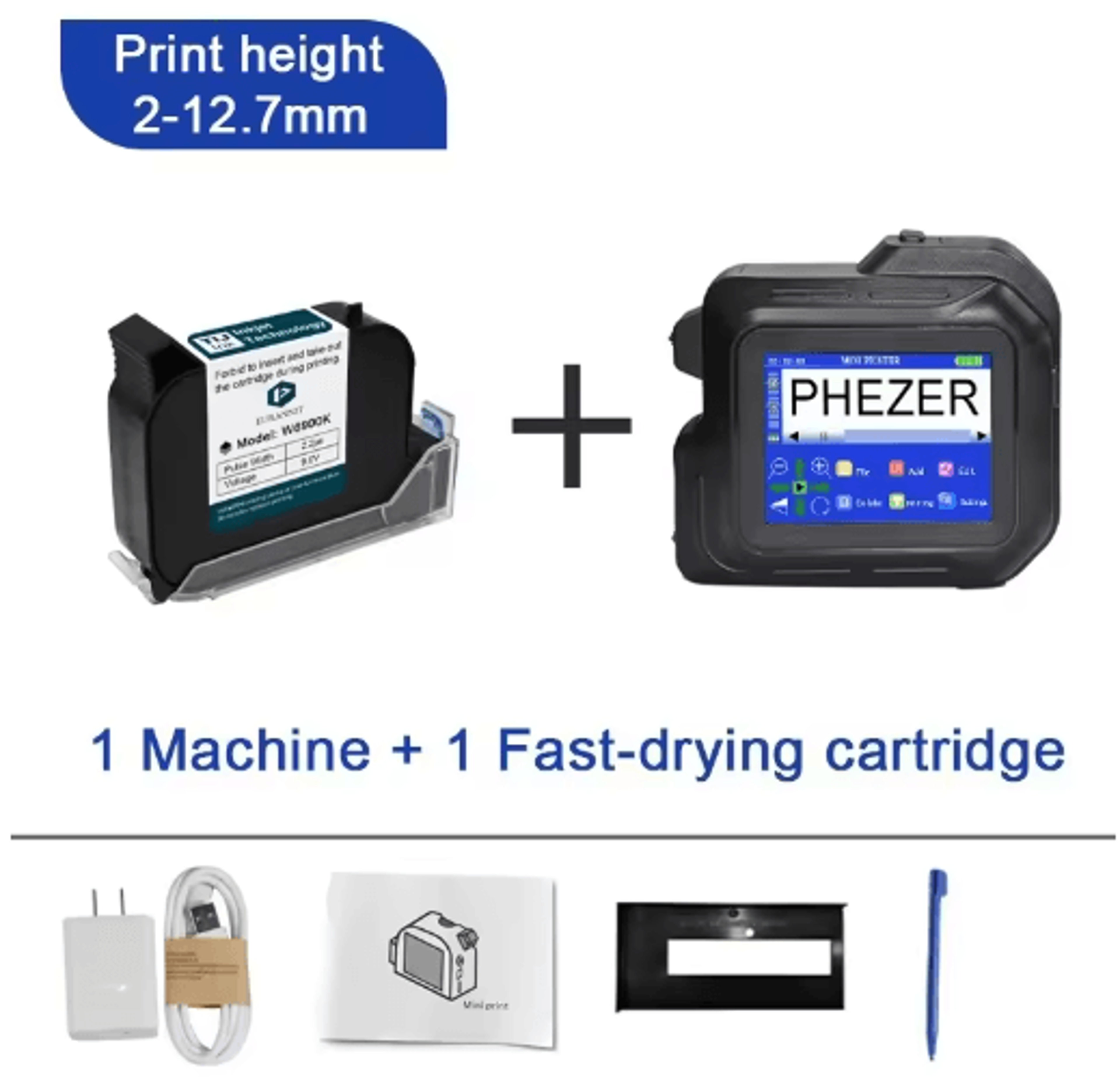 Mini Handheld Inkjet Printer  28Language QR Code Barcode  Expiry Date Printer 2