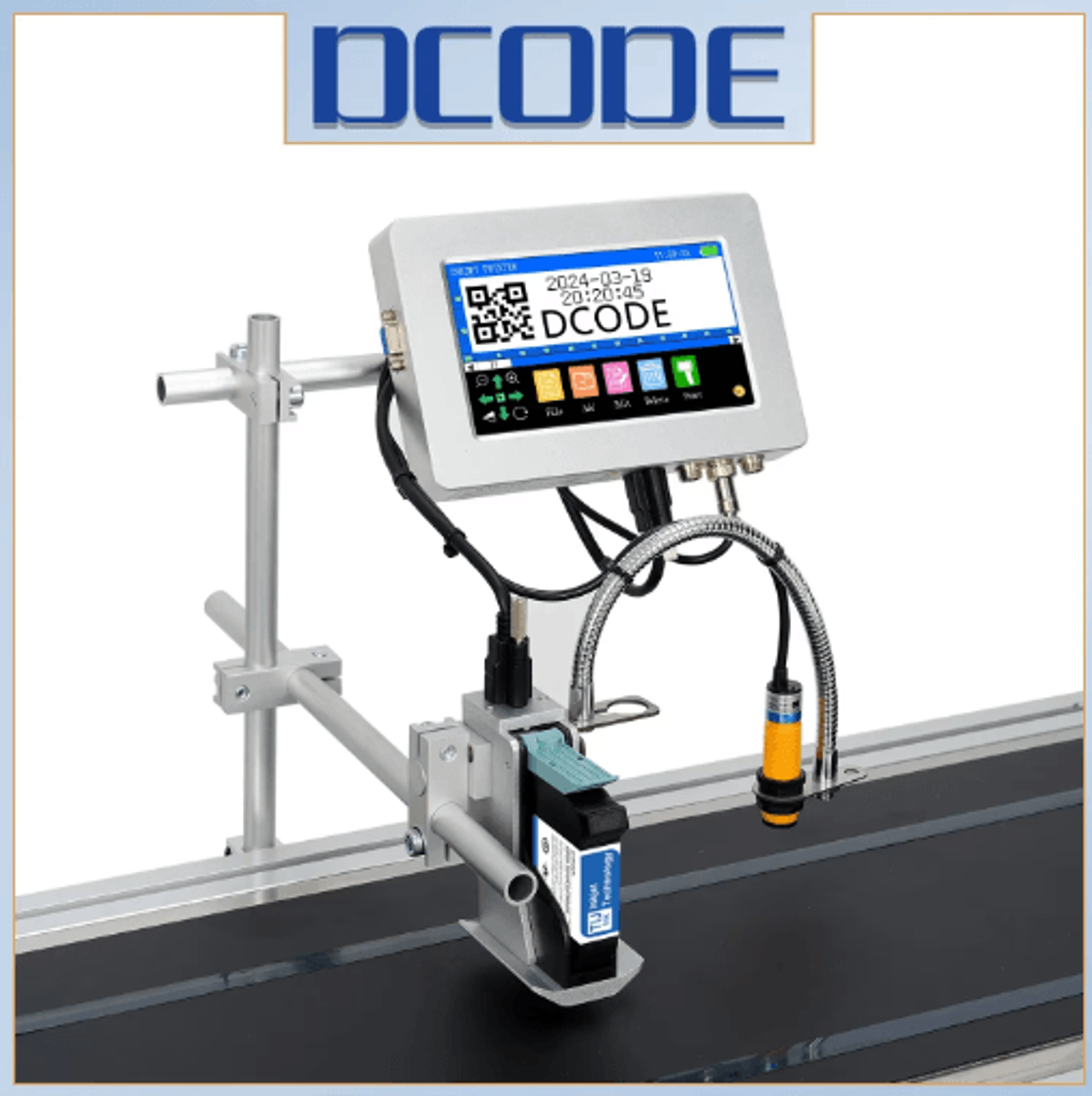 tij industrial online inkjet printer – automatic qr code, barcode & batch coding machine