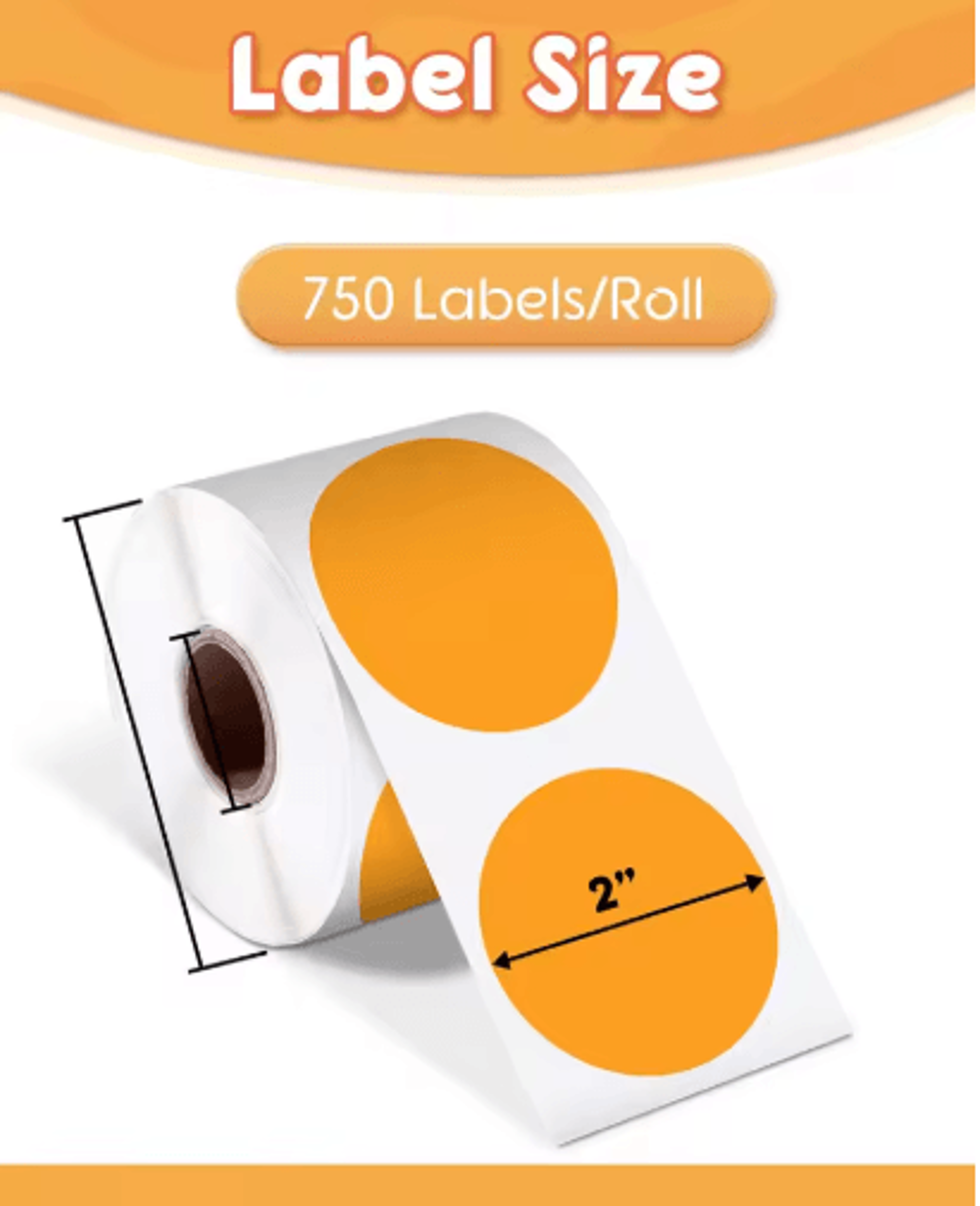 Waterproof Round Thermal Label Stickers  White Adhesive Label Paper For PM241 PM246S  D520 19