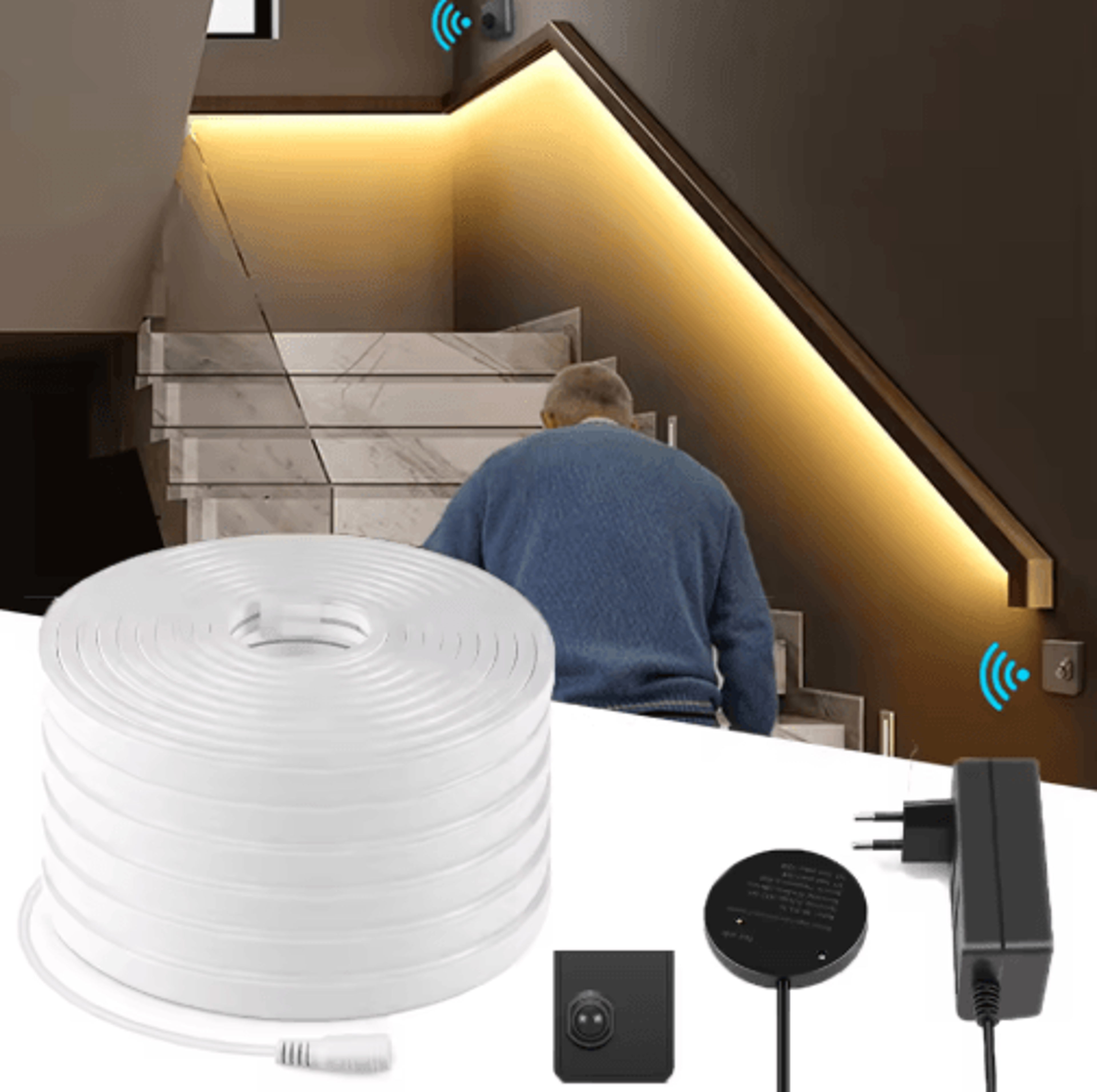 24v led neon strip light – motion sensor night lighting for stairs & bedrooms