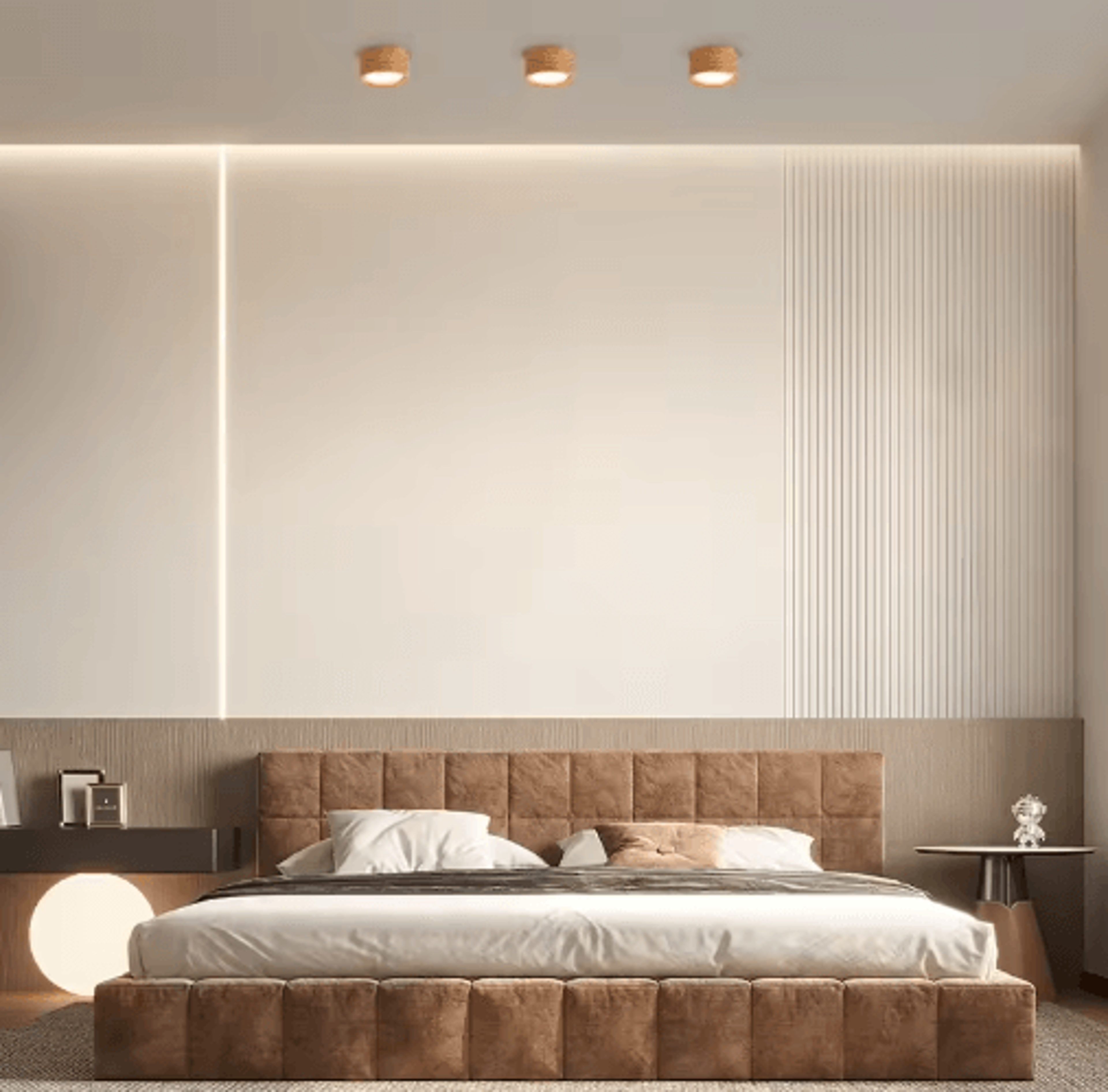 GX53 Wooden LED Ceiling Downlight  220V Modern Indoor Lamp For Home 5