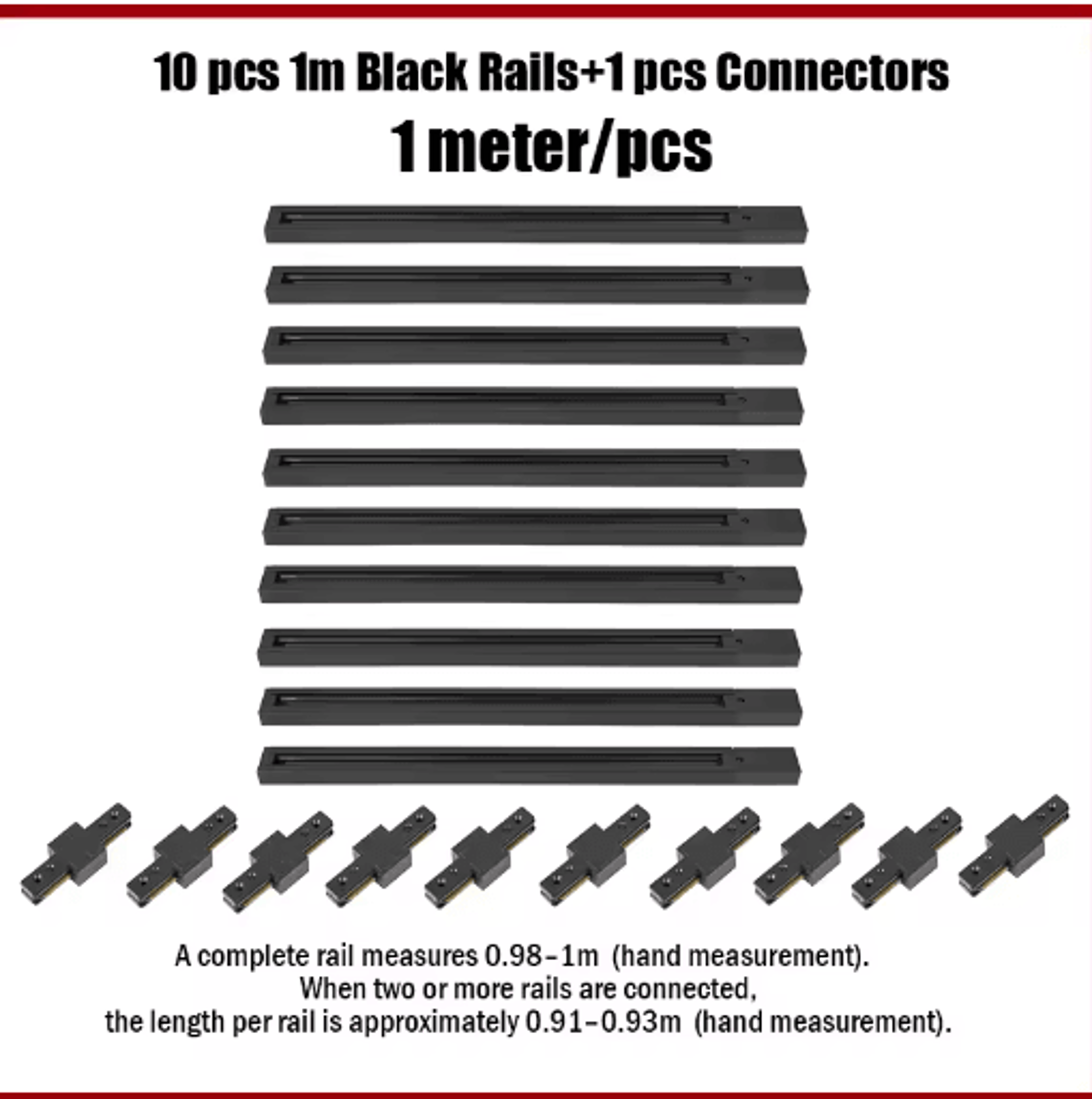 20PCS LED Track Rail Kit  05M1M Spotlight Rails  Connectors For Ceiling Lighting 14