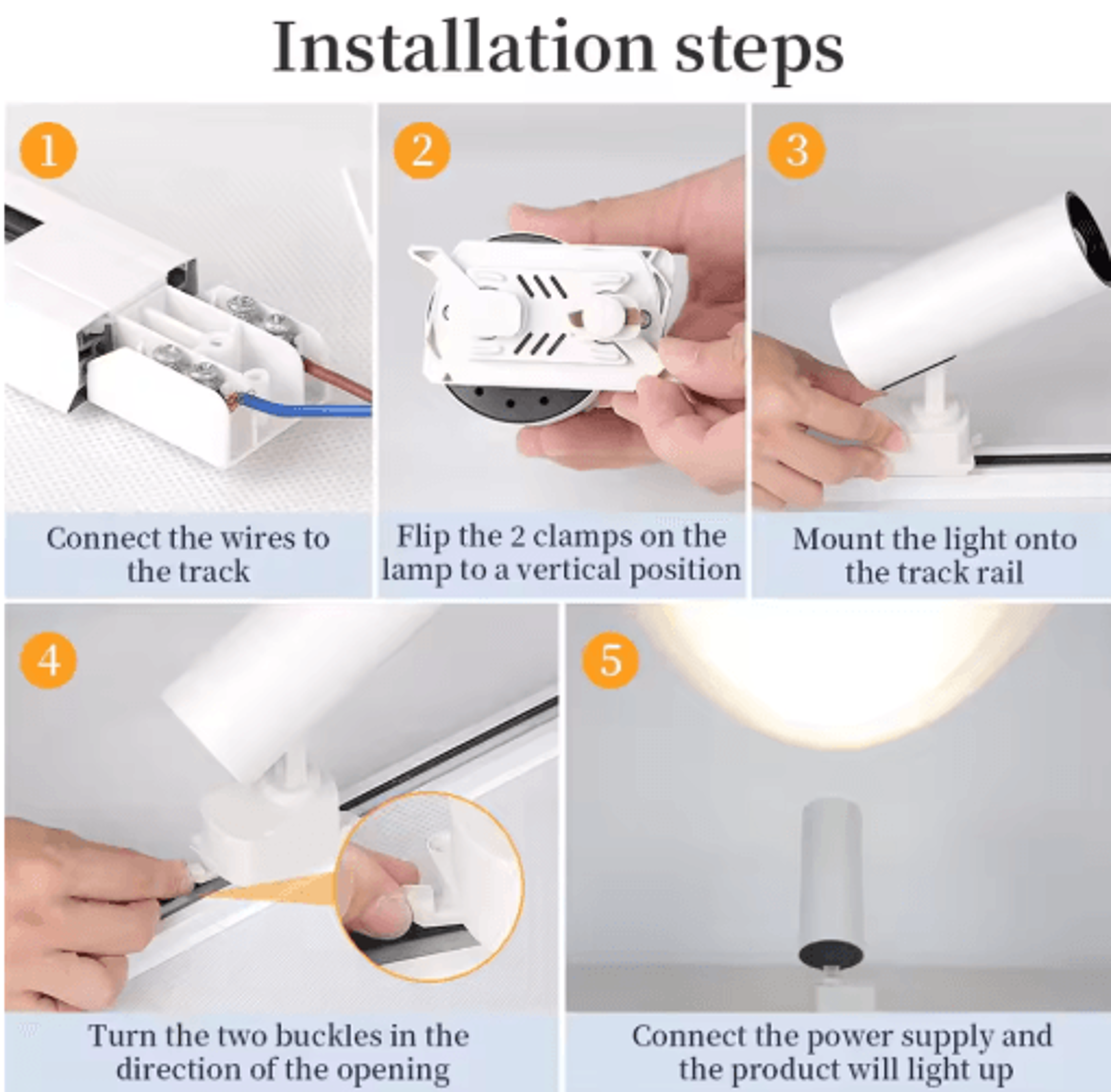 20W Dimmable LED Track Light  Modern Ceiling Rail Spotlight For Home 9