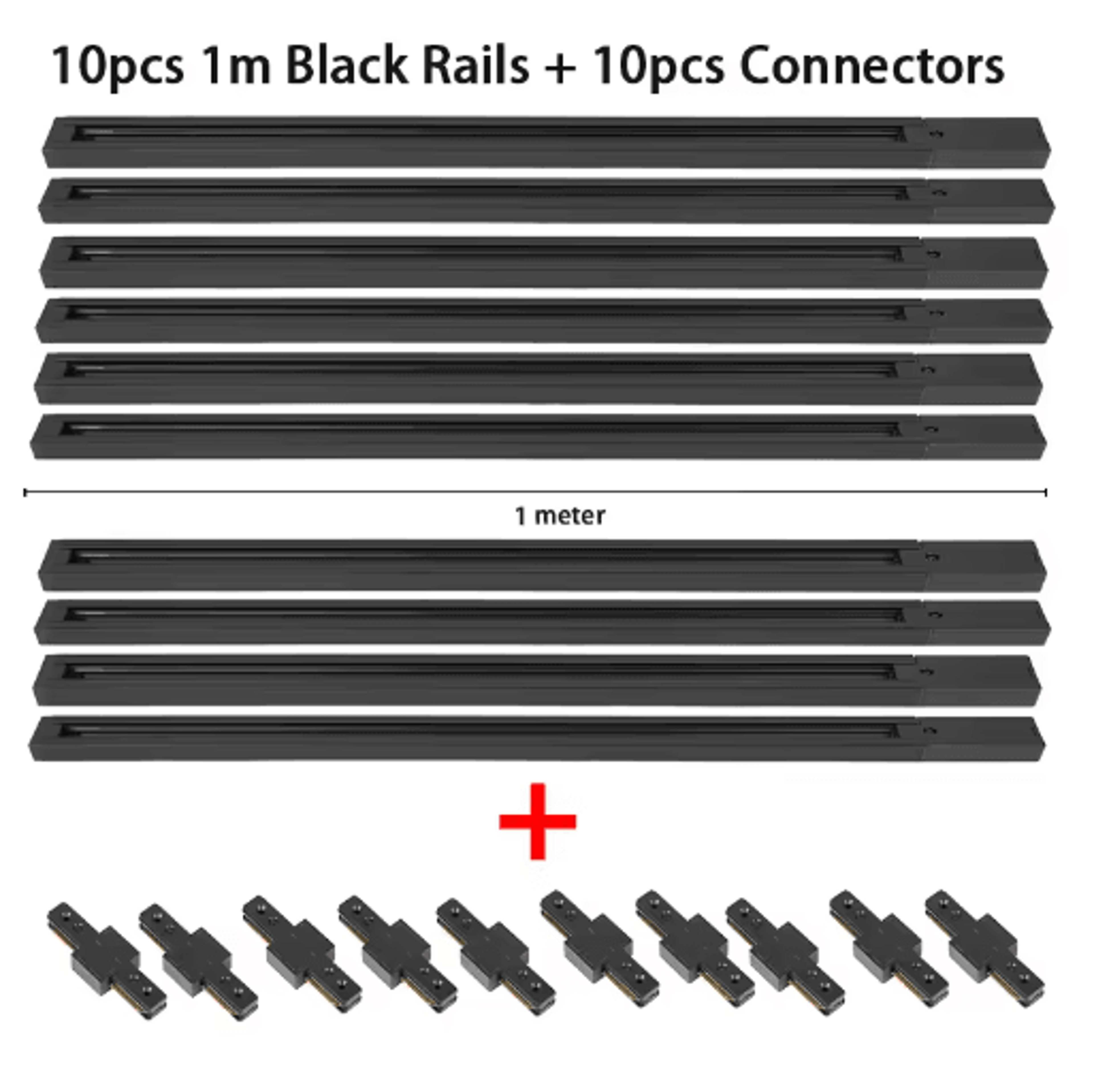 05M To 1M LED Track Rail Kit  Straight  LShaped Connectors For Ceiling Spotlights 9