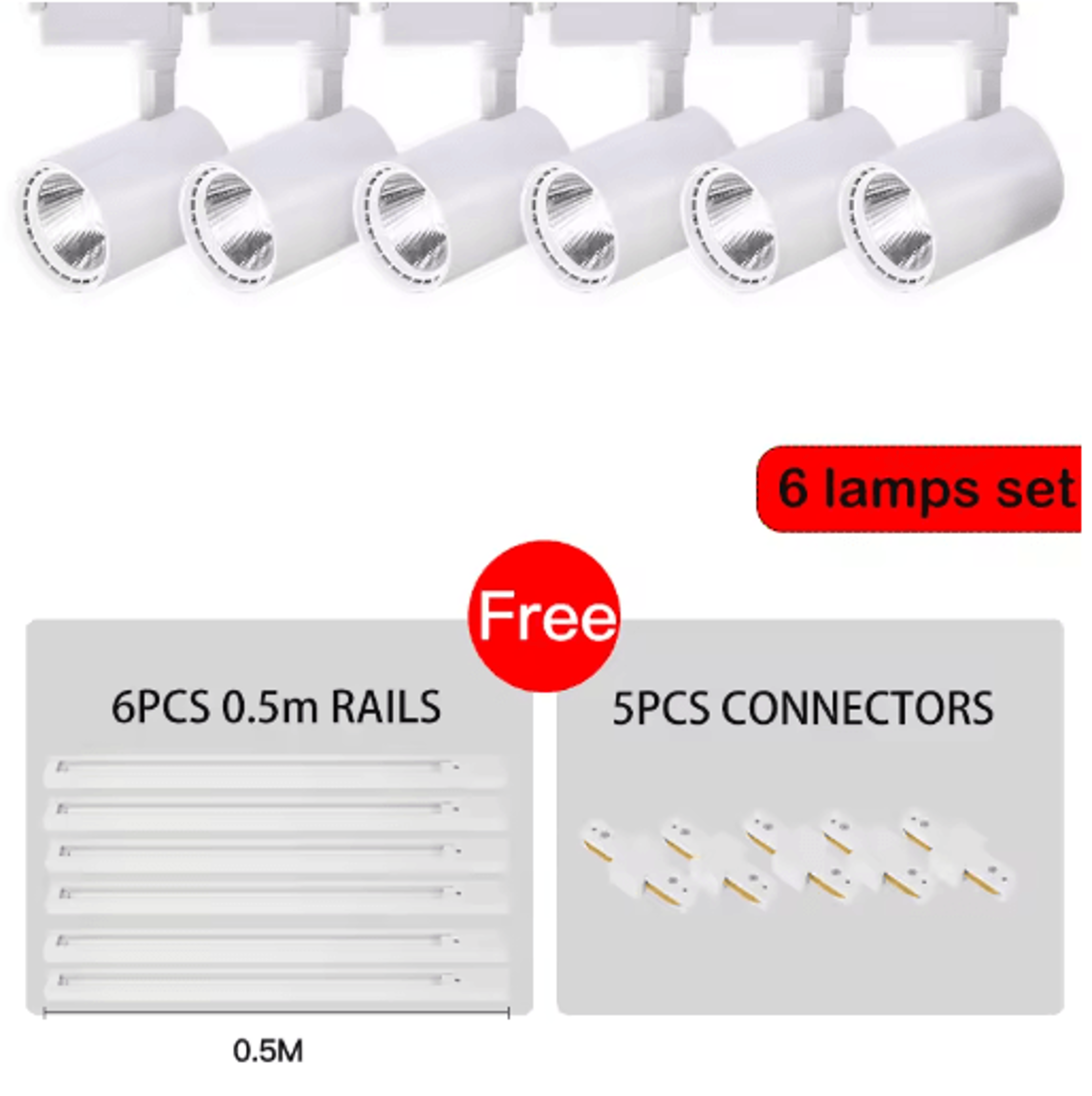 50W HighBrightness LED Track Light  Modern Ceiling Rail Spotlight For Home 8
