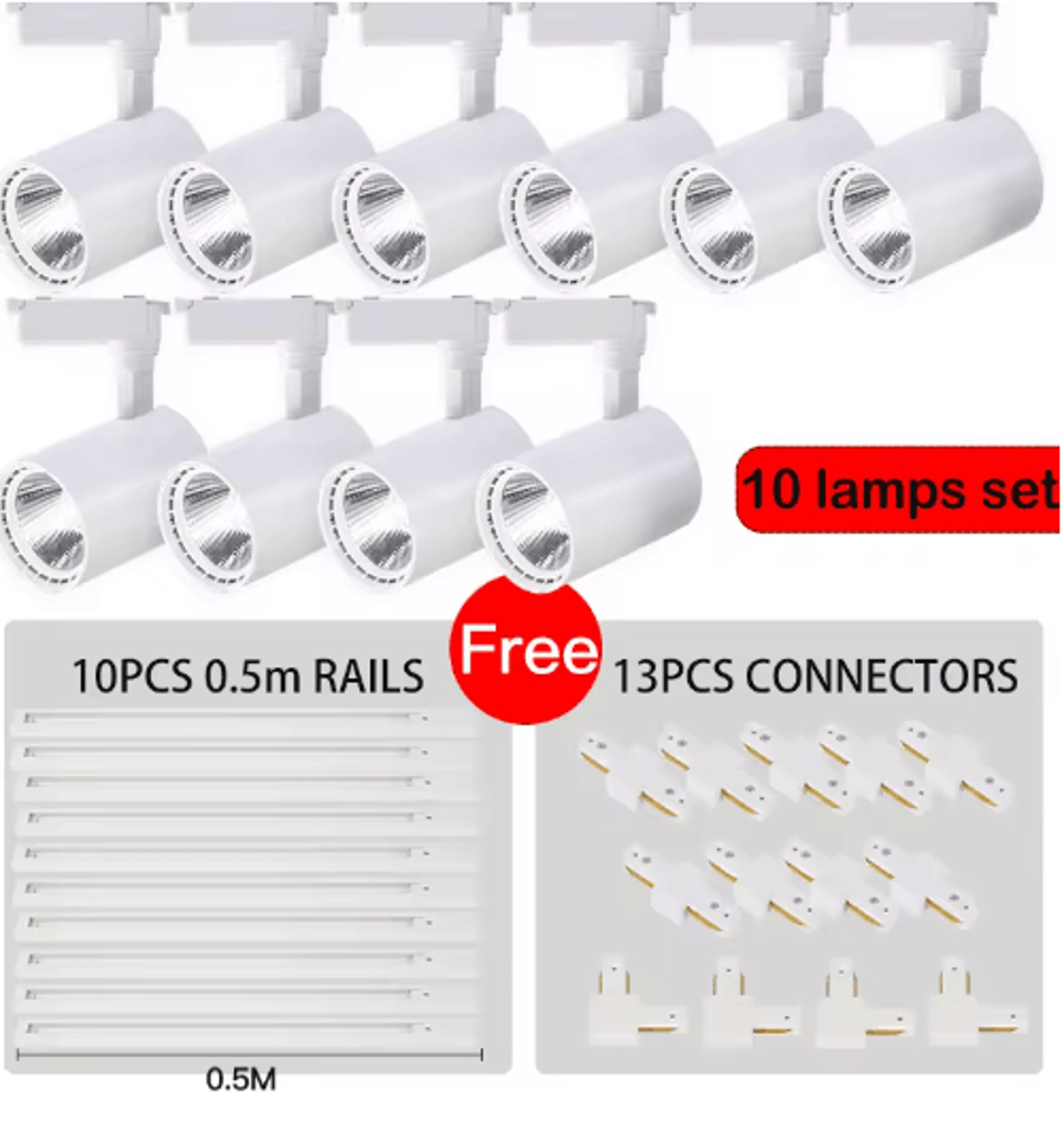 50W HighBrightness LED Track Light  Modern Ceiling Rail Spotlight For Home 7