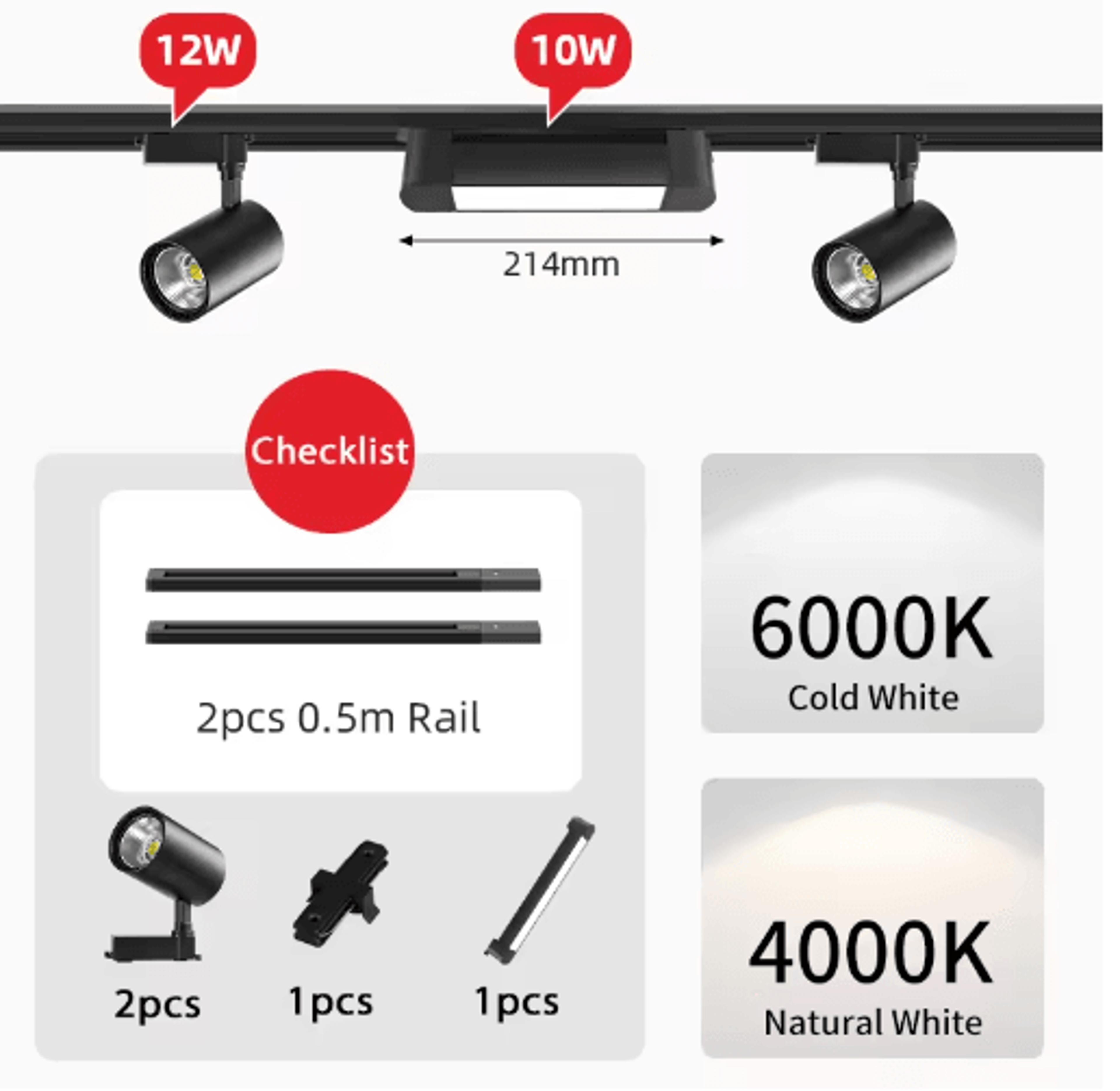 10W20W30W COB LED Track Spotlight Modern Rail Lighting For Home  Shop 5