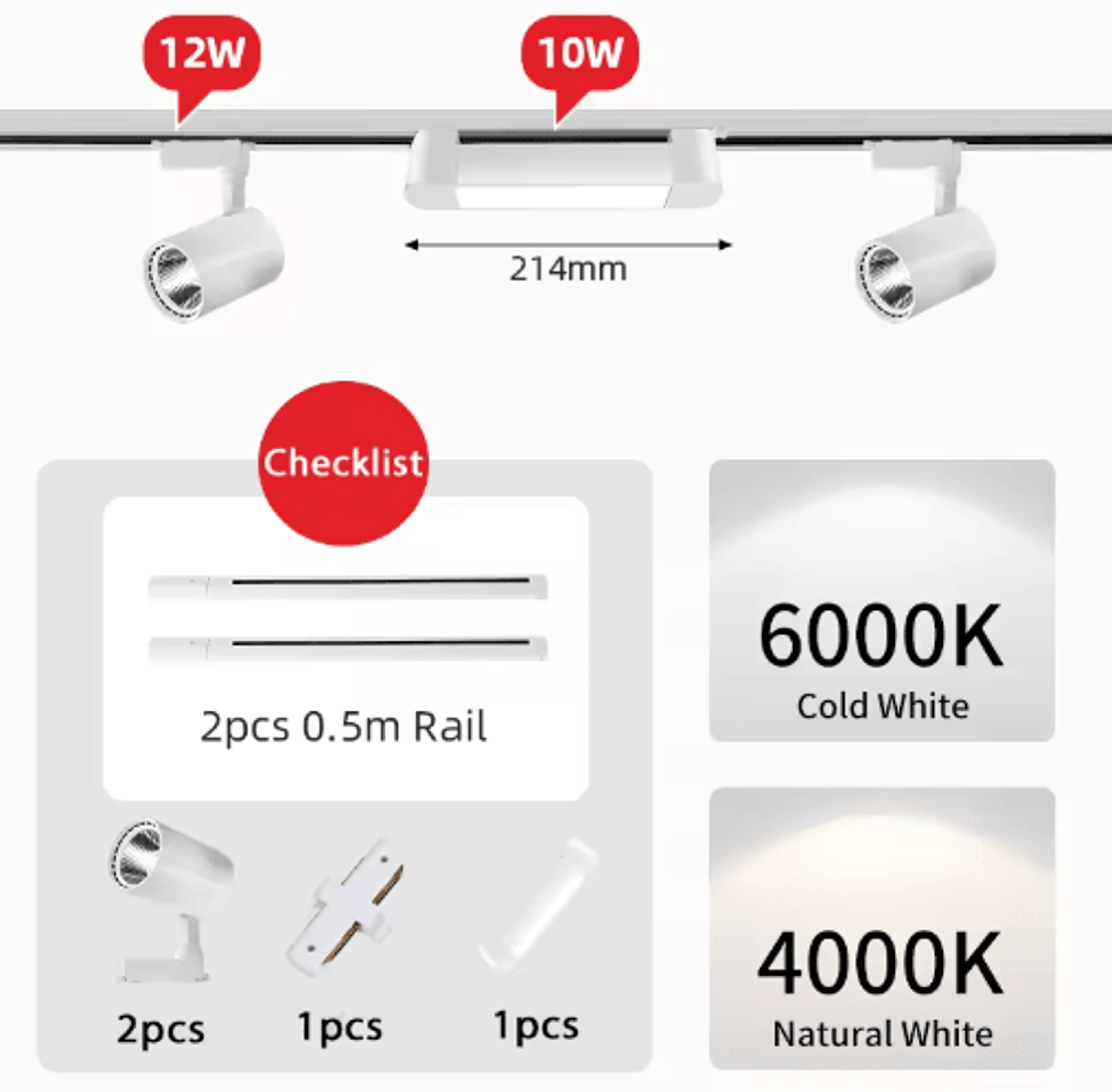 10W20W30W COB LED Track Spotlight Modern Rail Lighting For Home  Shop 4