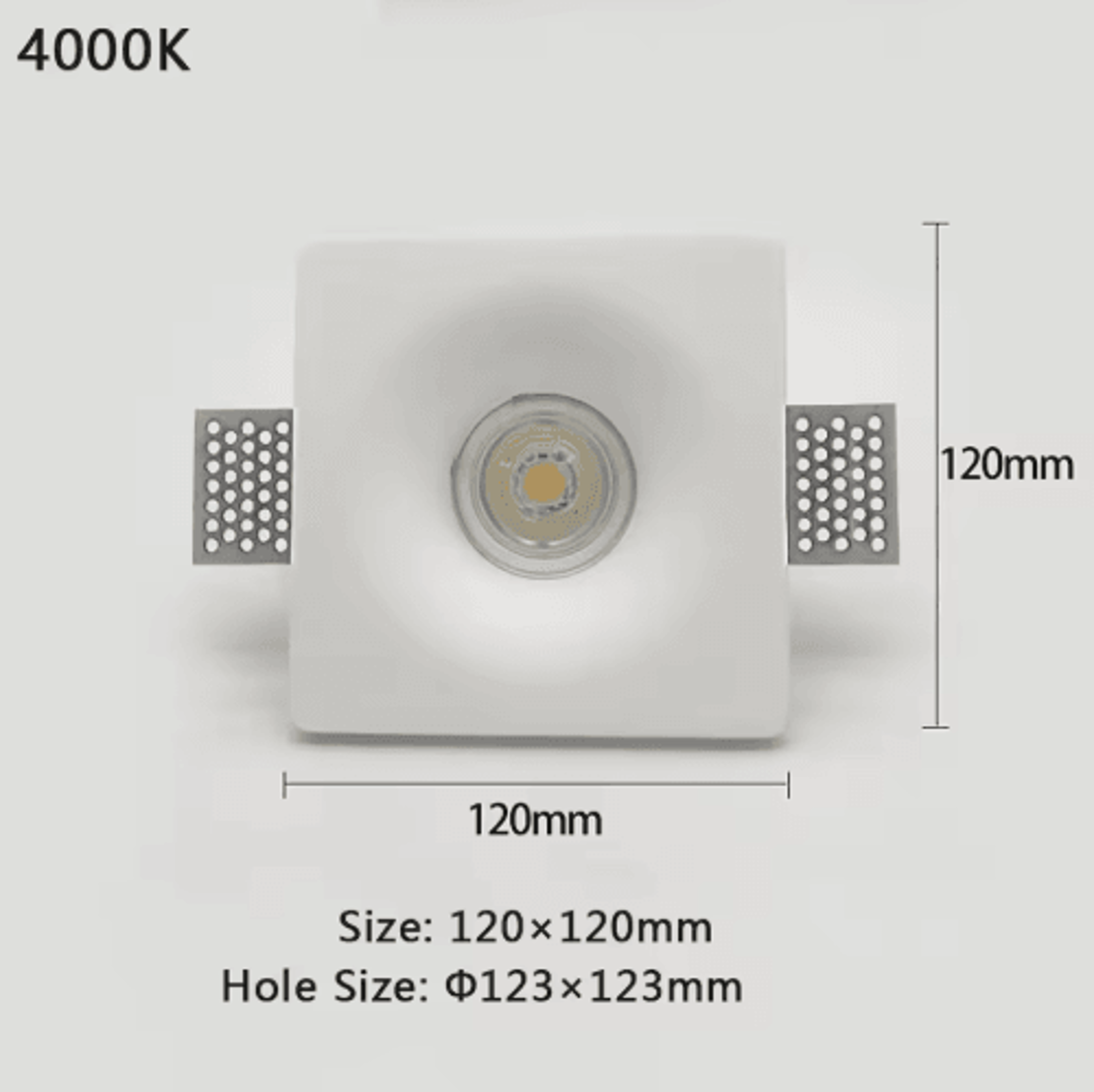7W10W Recessed LED Ceiling Downlight  Round  Square Gypsum Spotlight 2
